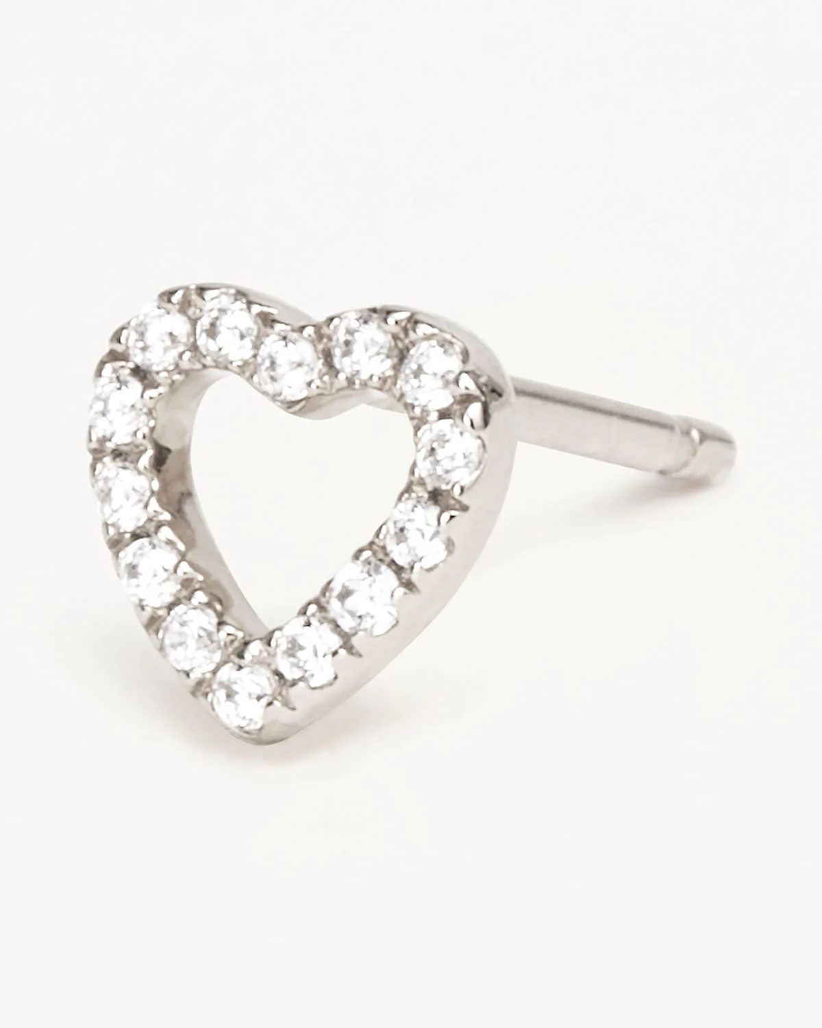 14k Solid Gold Eternal Love Diamond Stud Earring - Image 3