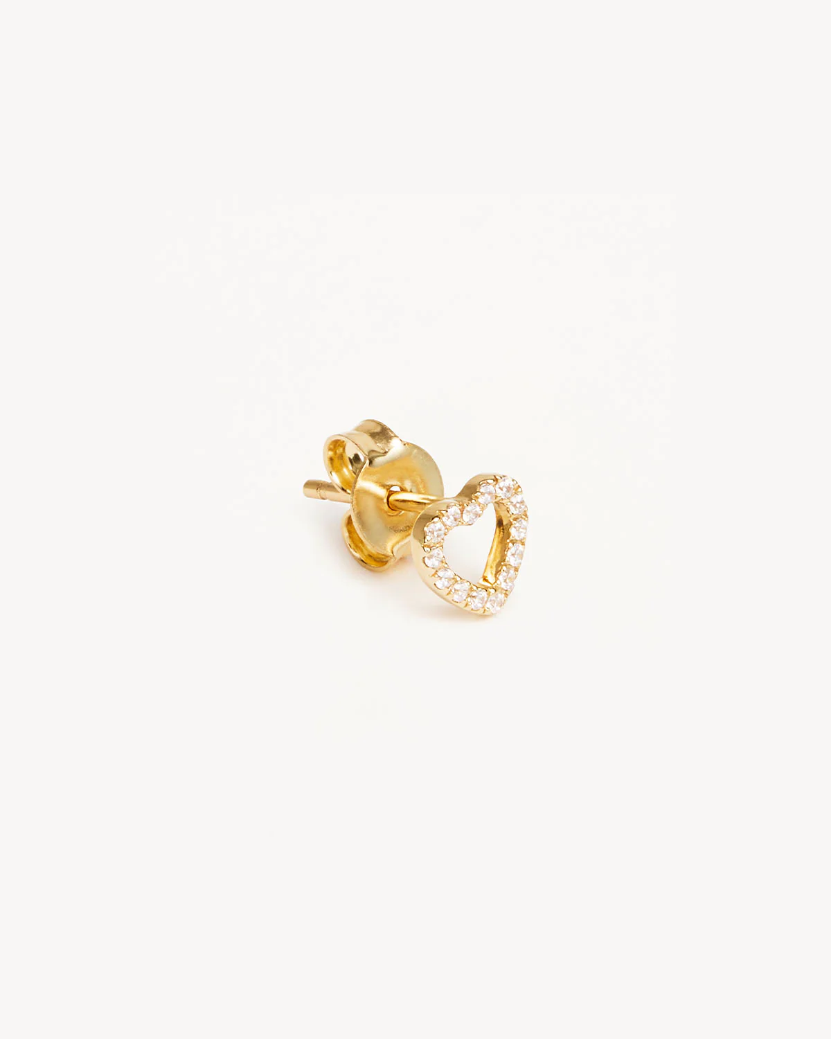14k Solid Gold Eternal Love Diamond Stud Earring - Image 4