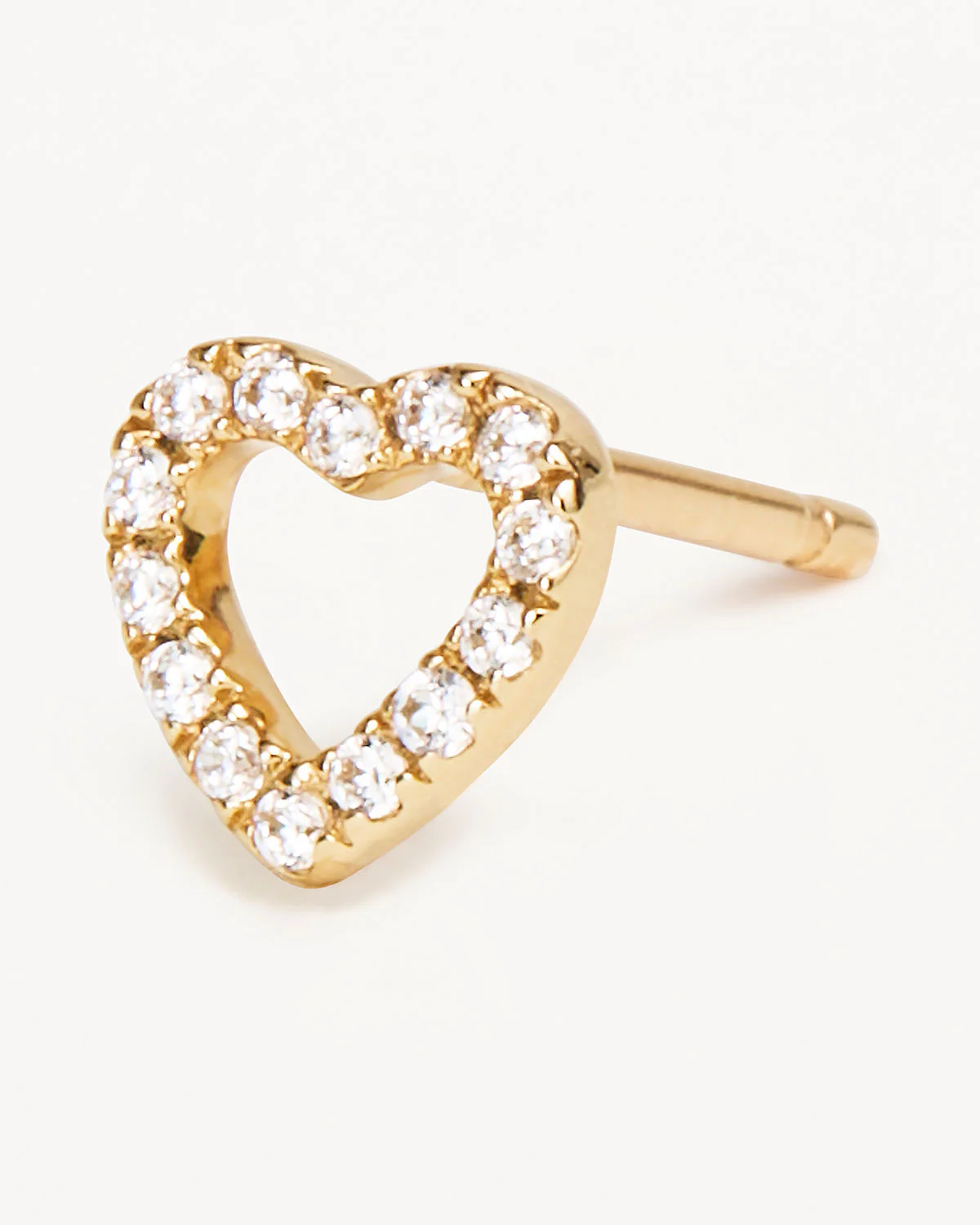 14k Solid Gold Eternal Love Diamond Stud Earring - Image 6