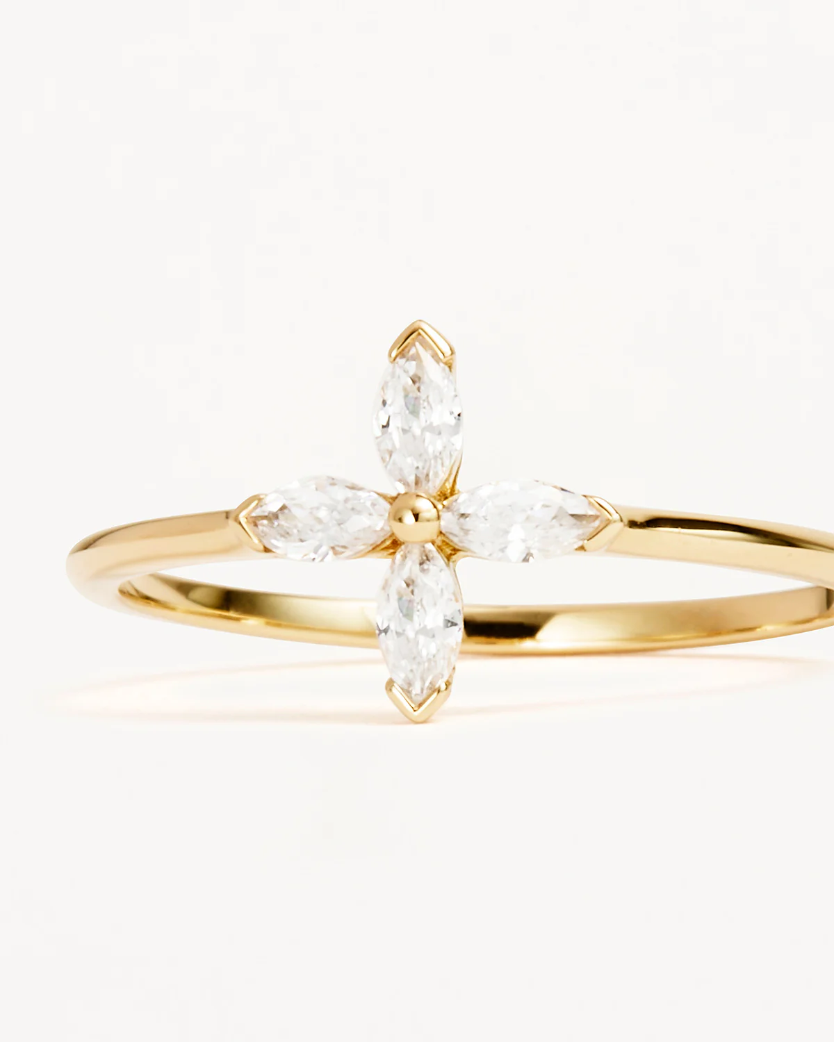 14k Solid Gold Blossom Lab-Grown Diamond Ring - Image 3