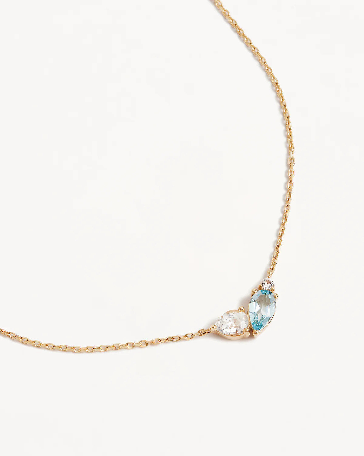 14k Solid Gold By Your Side Sapphire Necklace - Image 3