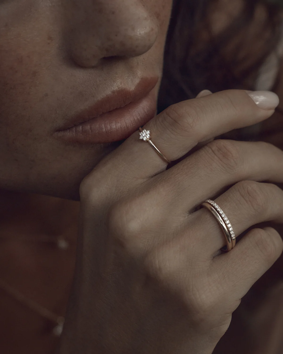 14k Solid Gold Diamond Halo Ring - Image 5