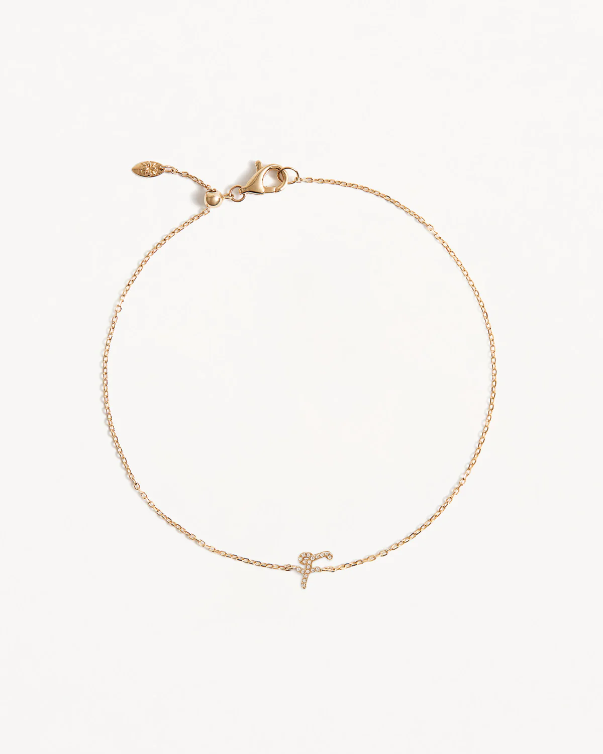 14k Solid Gold Diamond Love Letter Bracelet - Image 14