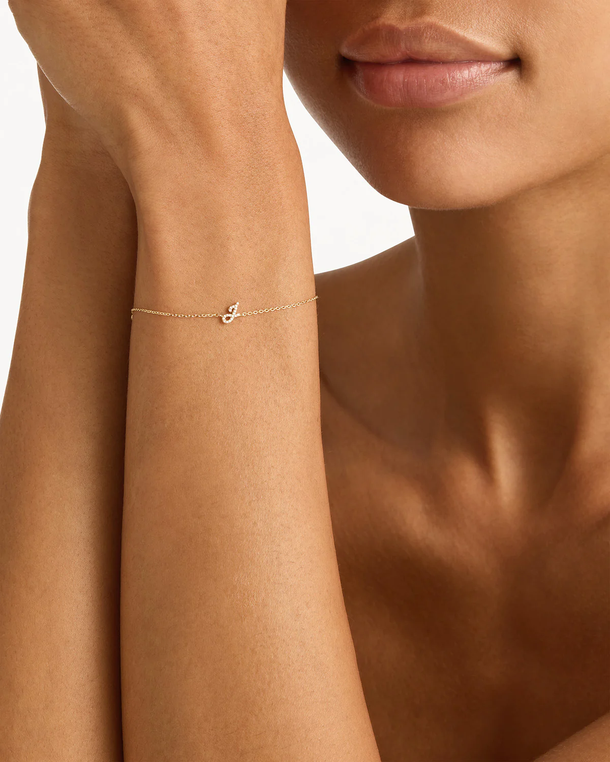 14k Solid Gold Diamond Love Letter Bracelet - Image 23