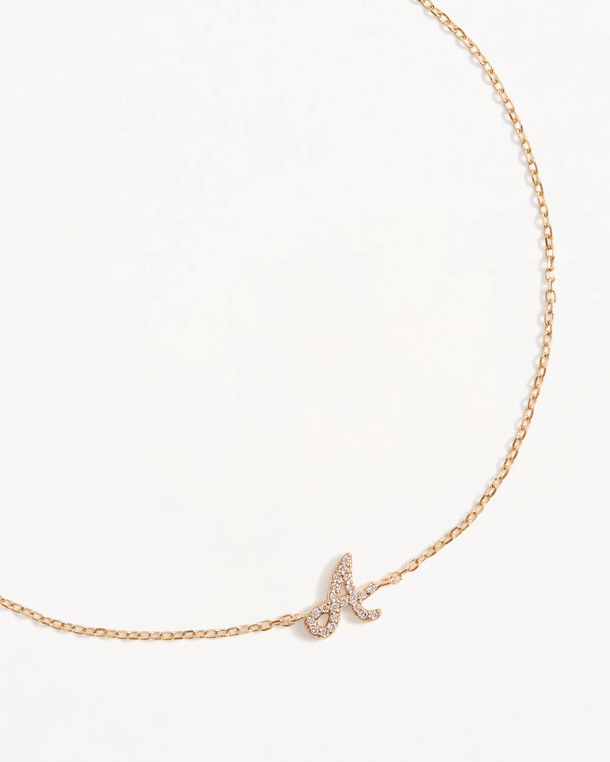 14k Solid Gold Diamond Love Letter Bracelet - Image 4