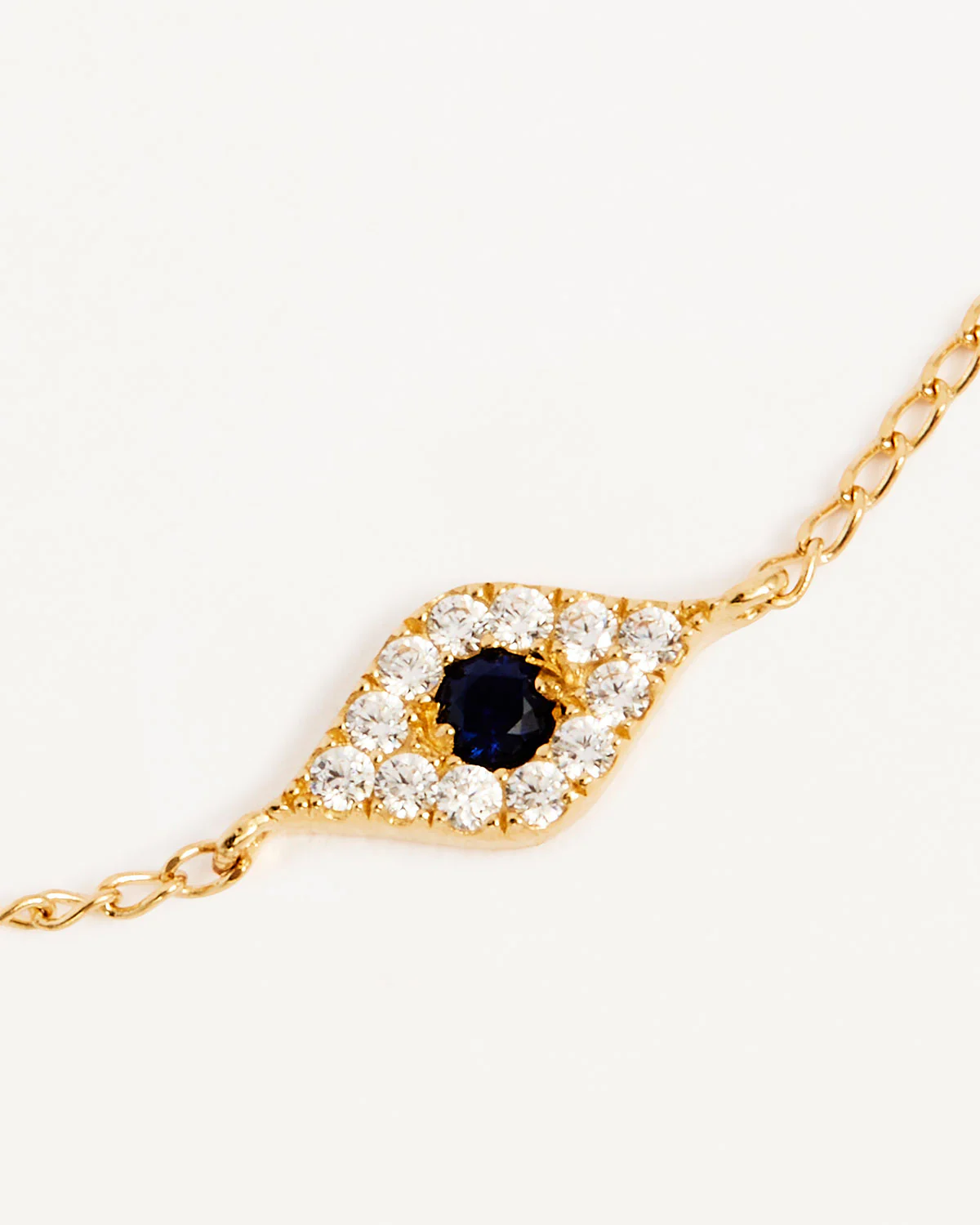 14k Solid Gold Evil Eye Bracelet - Image 3