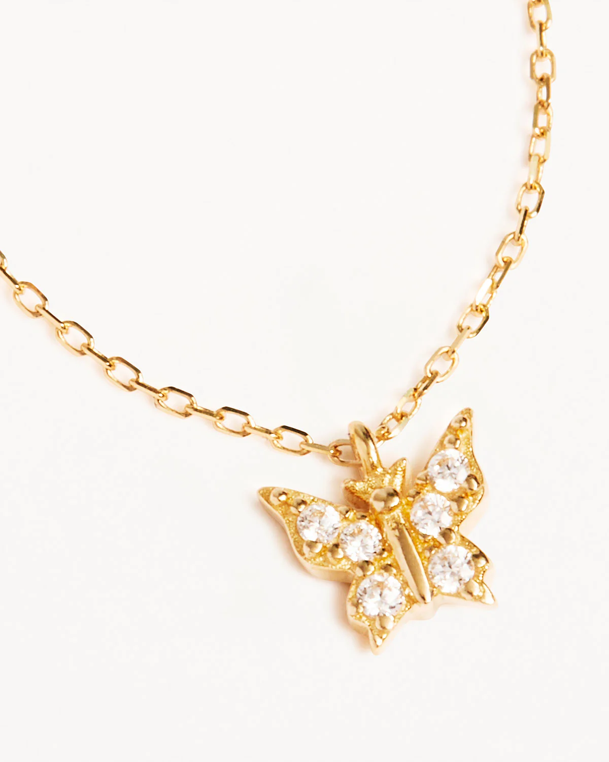 14k Solid Gold Fly With Me Necklace - Image 3