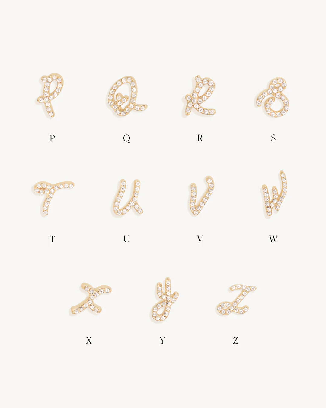 14k Solid Gold Forever Love Diamond Letter Earring - Image 5