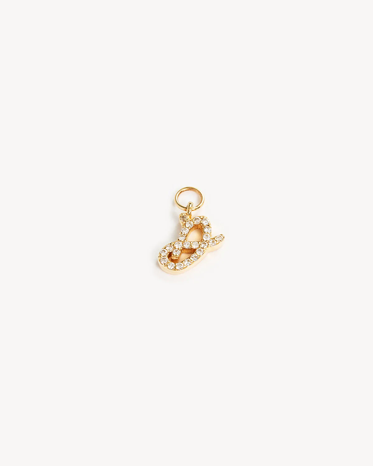 14k Solid Gold Forever Love Diamond Letter Hoop Earring Charm - Image 11