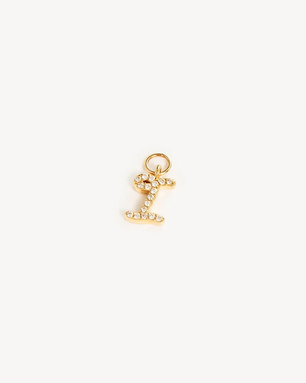 14k Solid Gold Forever Love Diamond Letter Hoop Earring Charm - Image 21