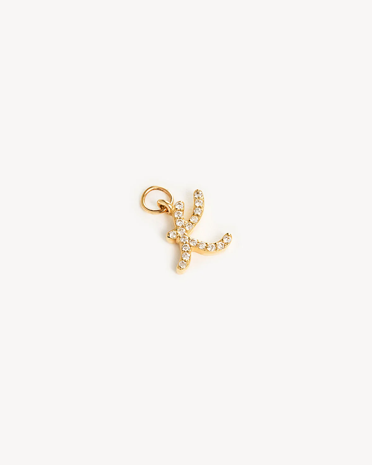 14k Solid Gold Forever Love Diamond Letter Hoop Earring Charm - Image 25