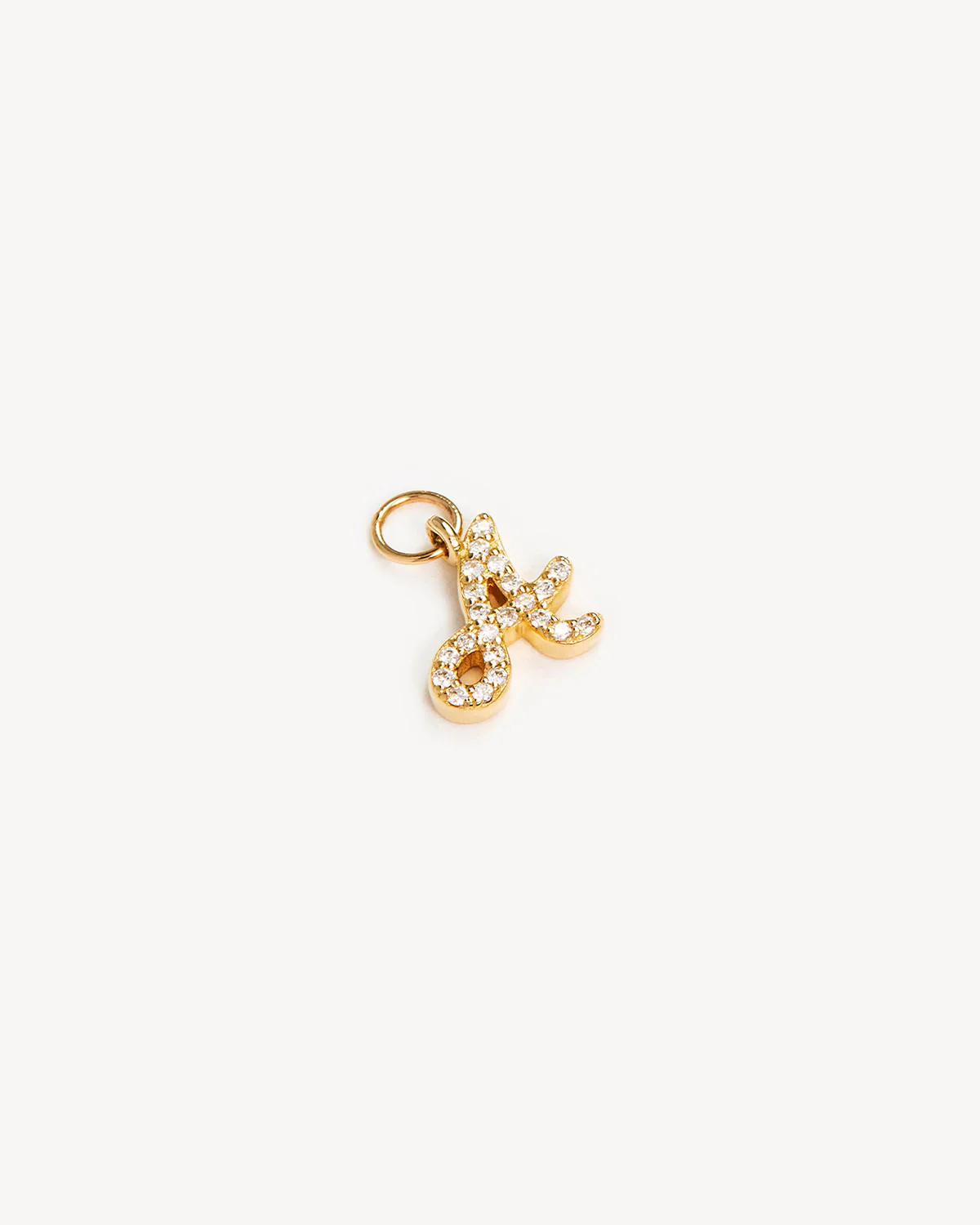 14k Solid Gold Forever Love Diamond Letter Hoop Earring Charm - Image 3