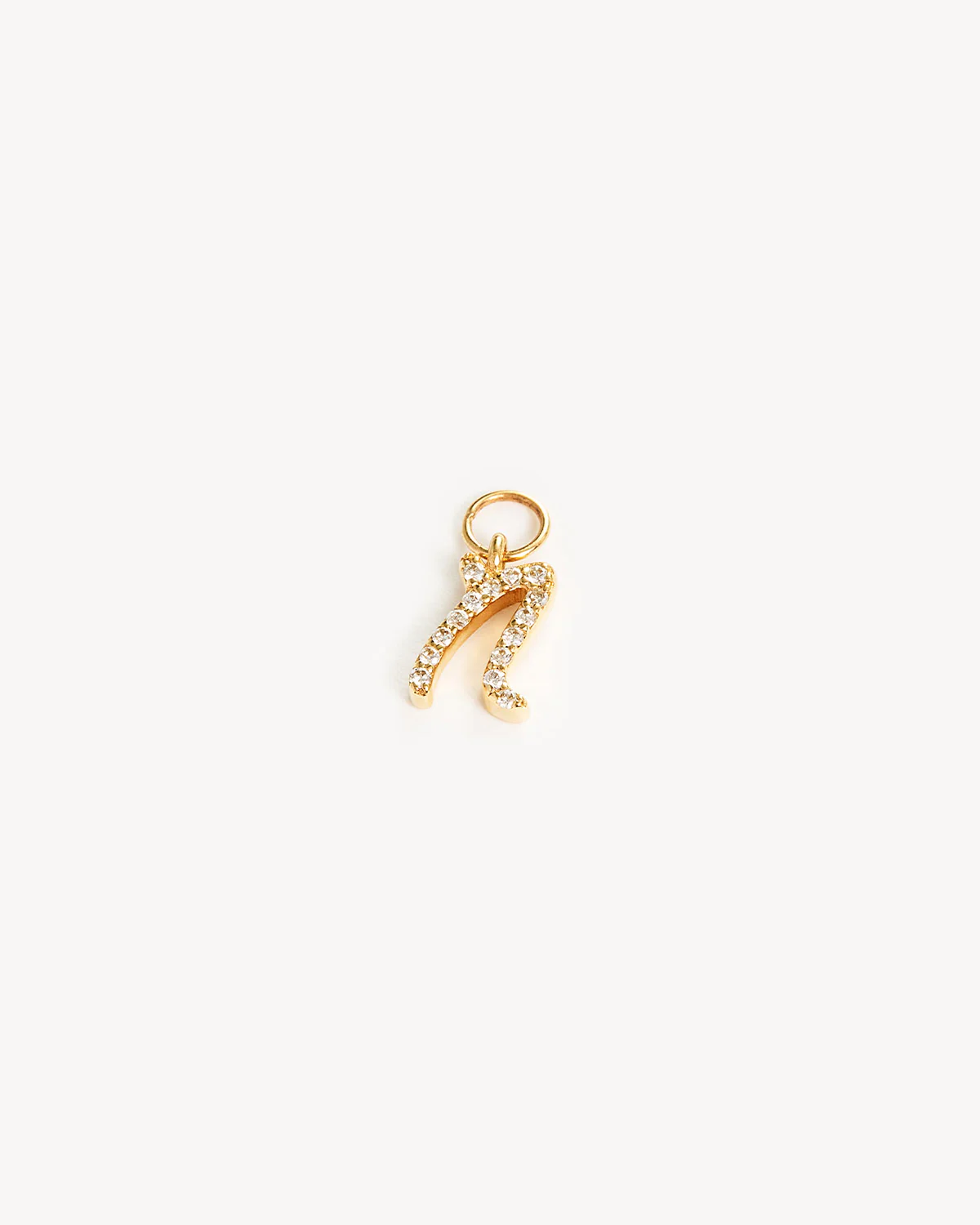 14k Solid Gold Forever Love Diamond Letter Hoop Earring Charm - Image 31