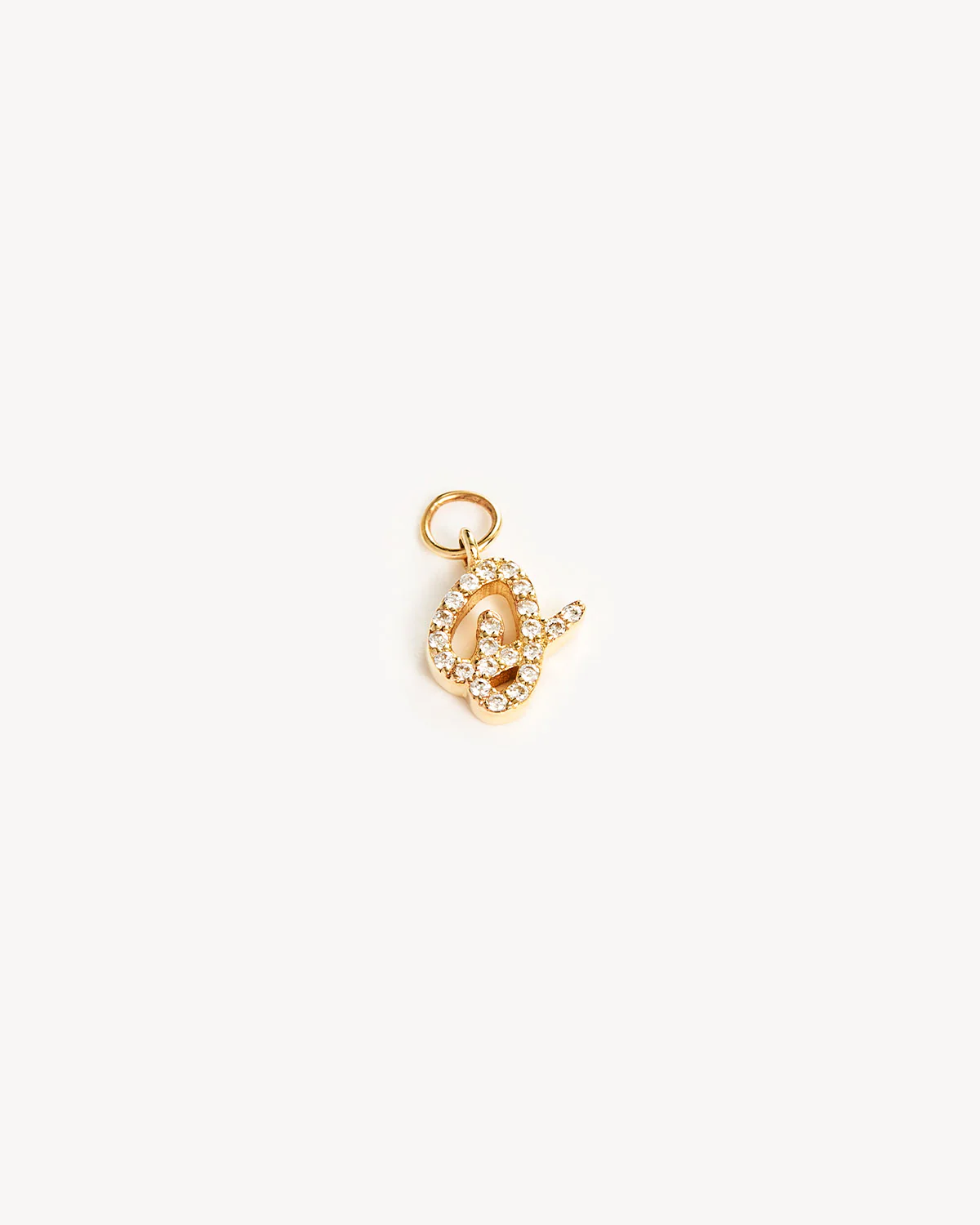 14k Solid Gold Forever Love Diamond Letter Hoop Earring Charm - Image 33