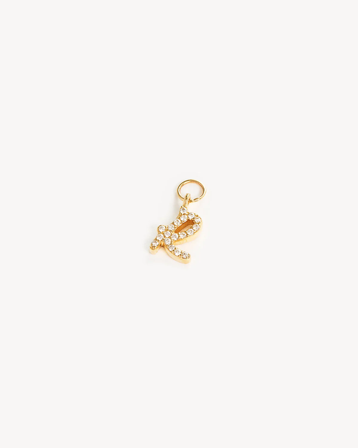 14k Solid Gold Forever Love Diamond Letter Hoop Earring Charm - Image 37