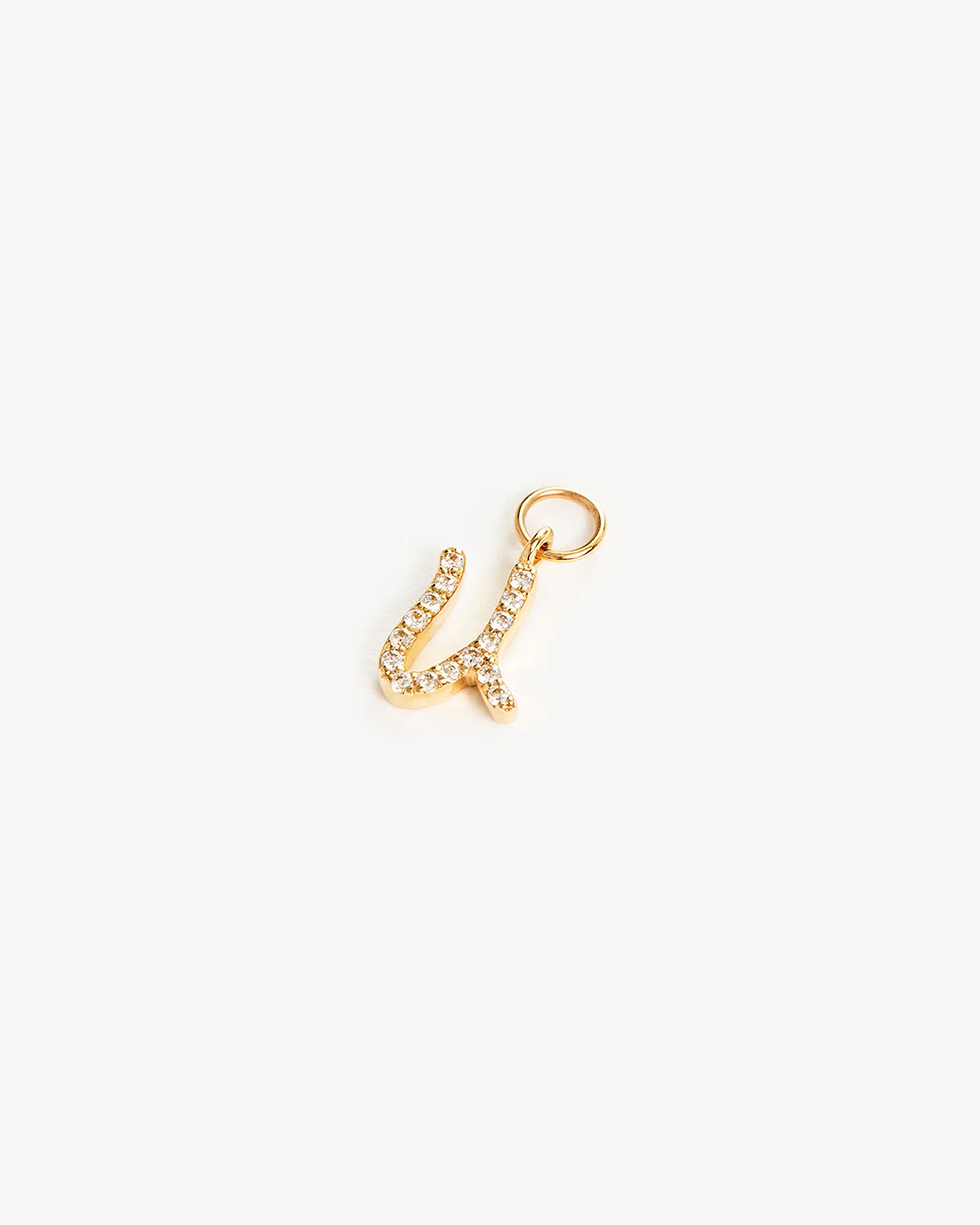 14k Solid Gold Forever Love Diamond Letter Hoop Earring Charm - Image 43