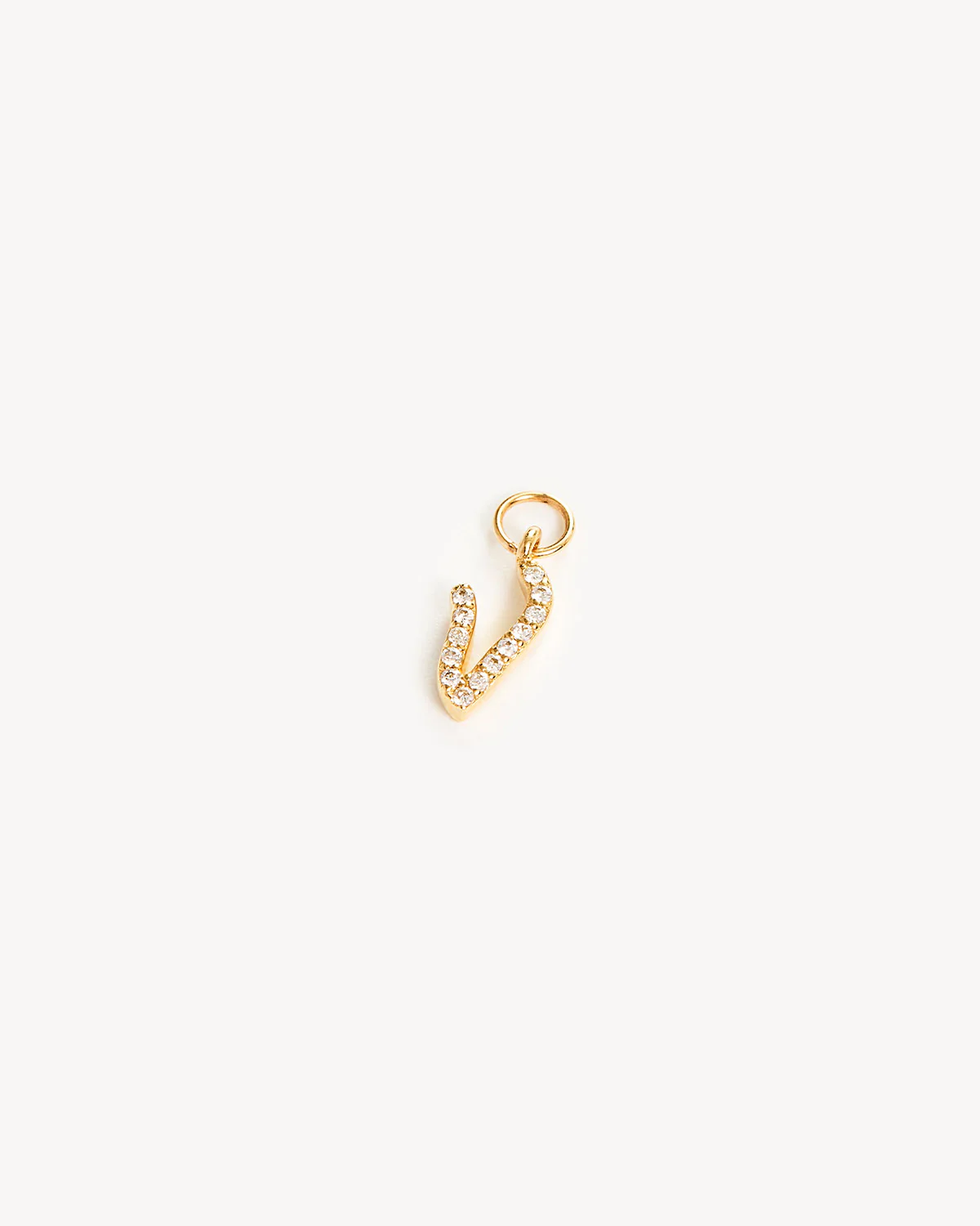 14k Solid Gold Forever Love Diamond Letter Hoop Earring Charm - Image 45