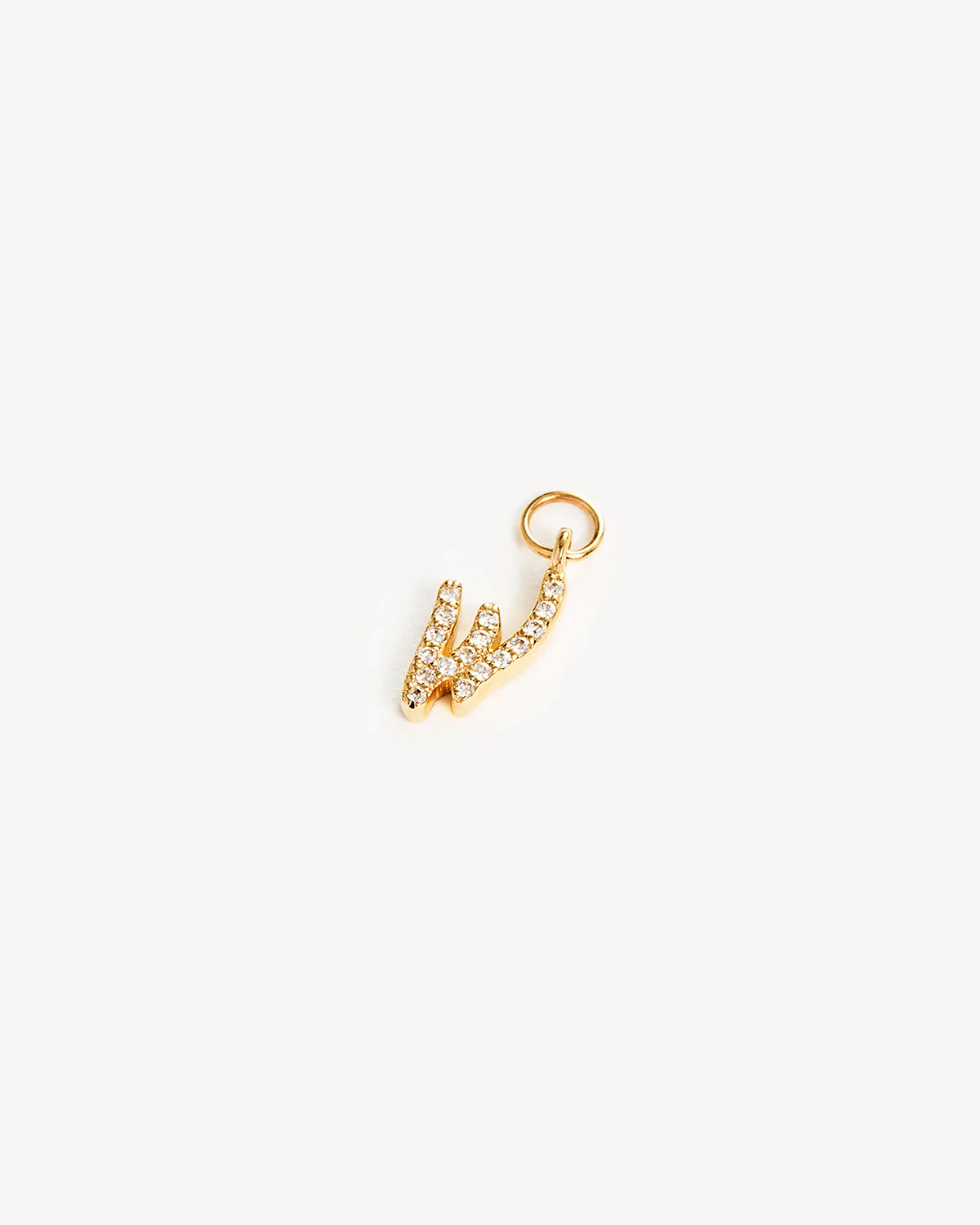 14k Solid Gold Forever Love Diamond Letter Hoop Earring Charm - Image 47