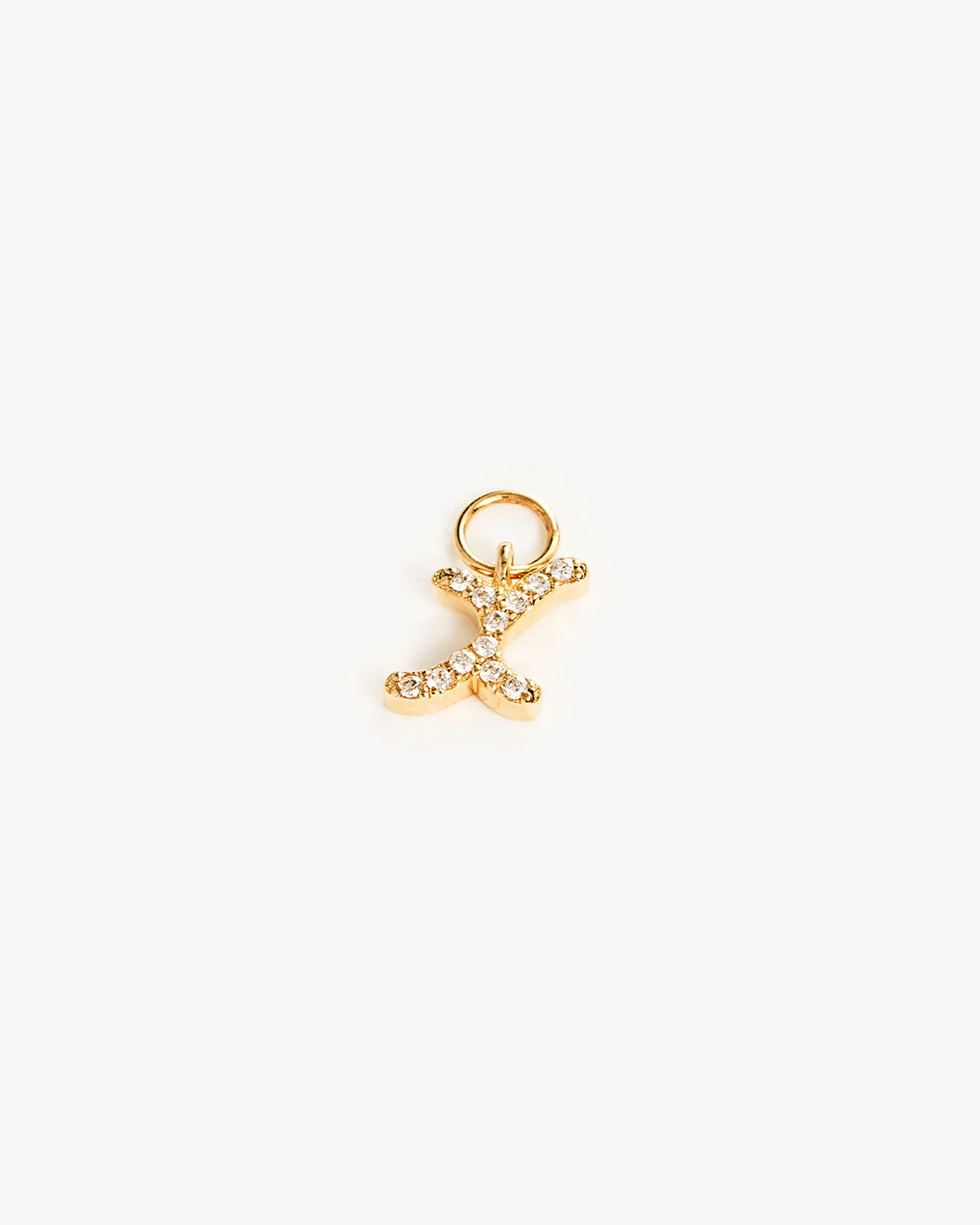14k Solid Gold Forever Love Diamond Letter Hoop Earring Charm - Image 49