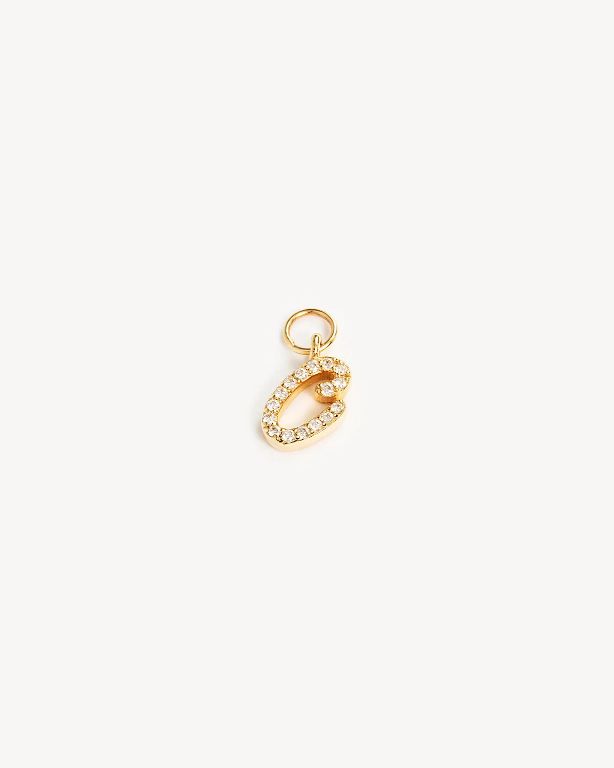 14k Solid Gold Forever Love Diamond Letter Hoop Earring Charm - Image 9