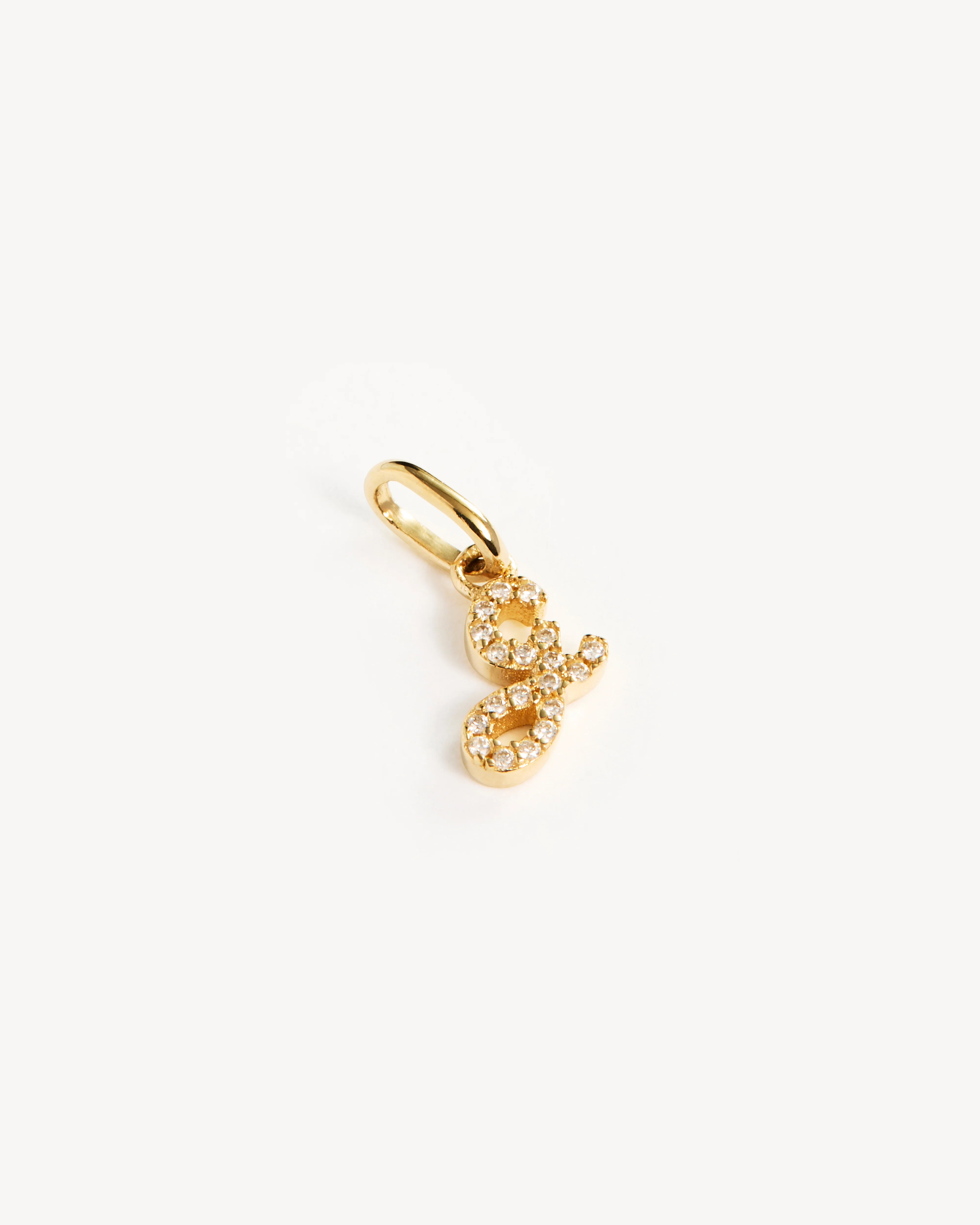 14k Solid Gold Forever Love Diamond Letter Necklace Pendant - Image 20