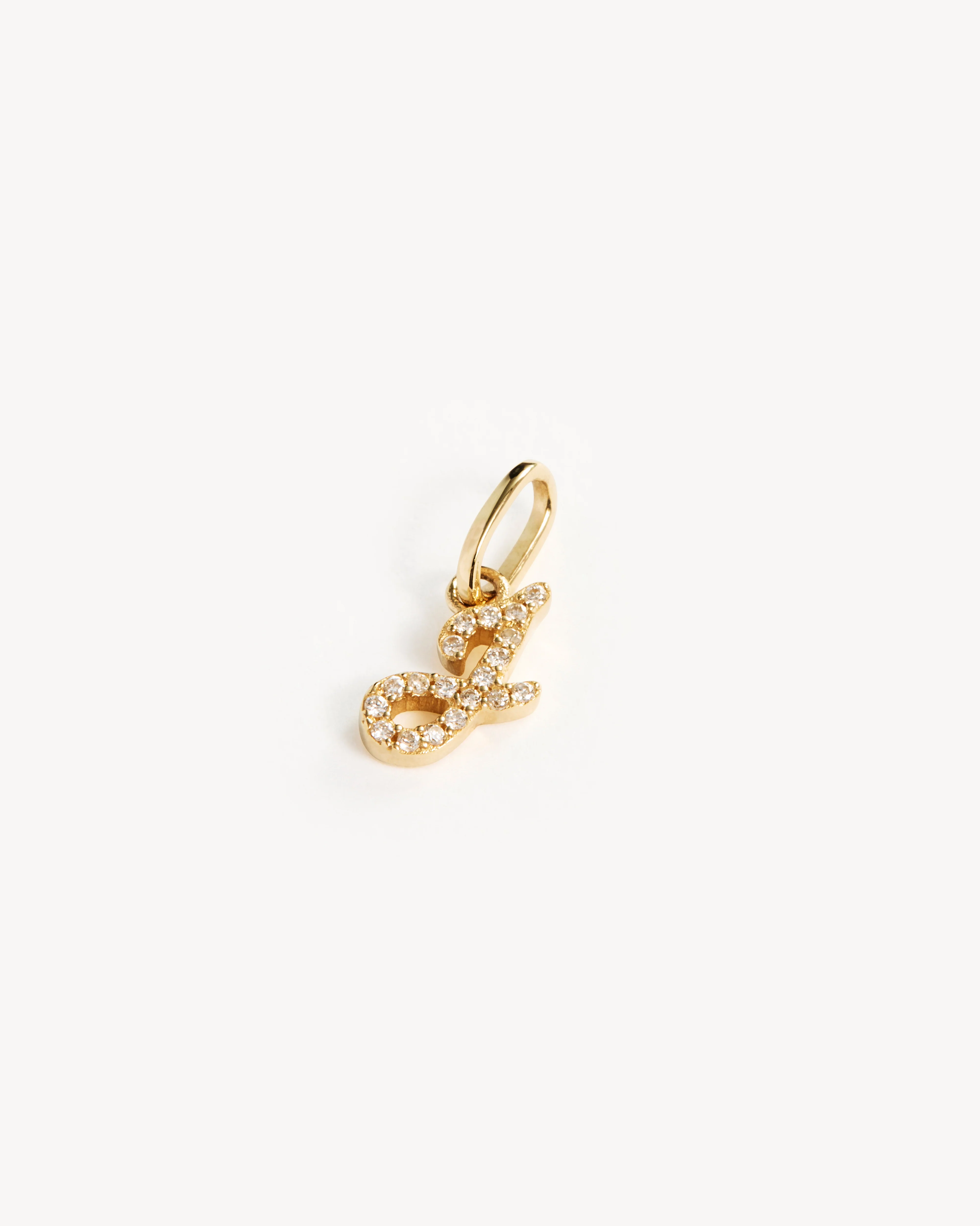 14k Solid Gold Forever Love Diamond Letter Necklace Pendant - Image 28