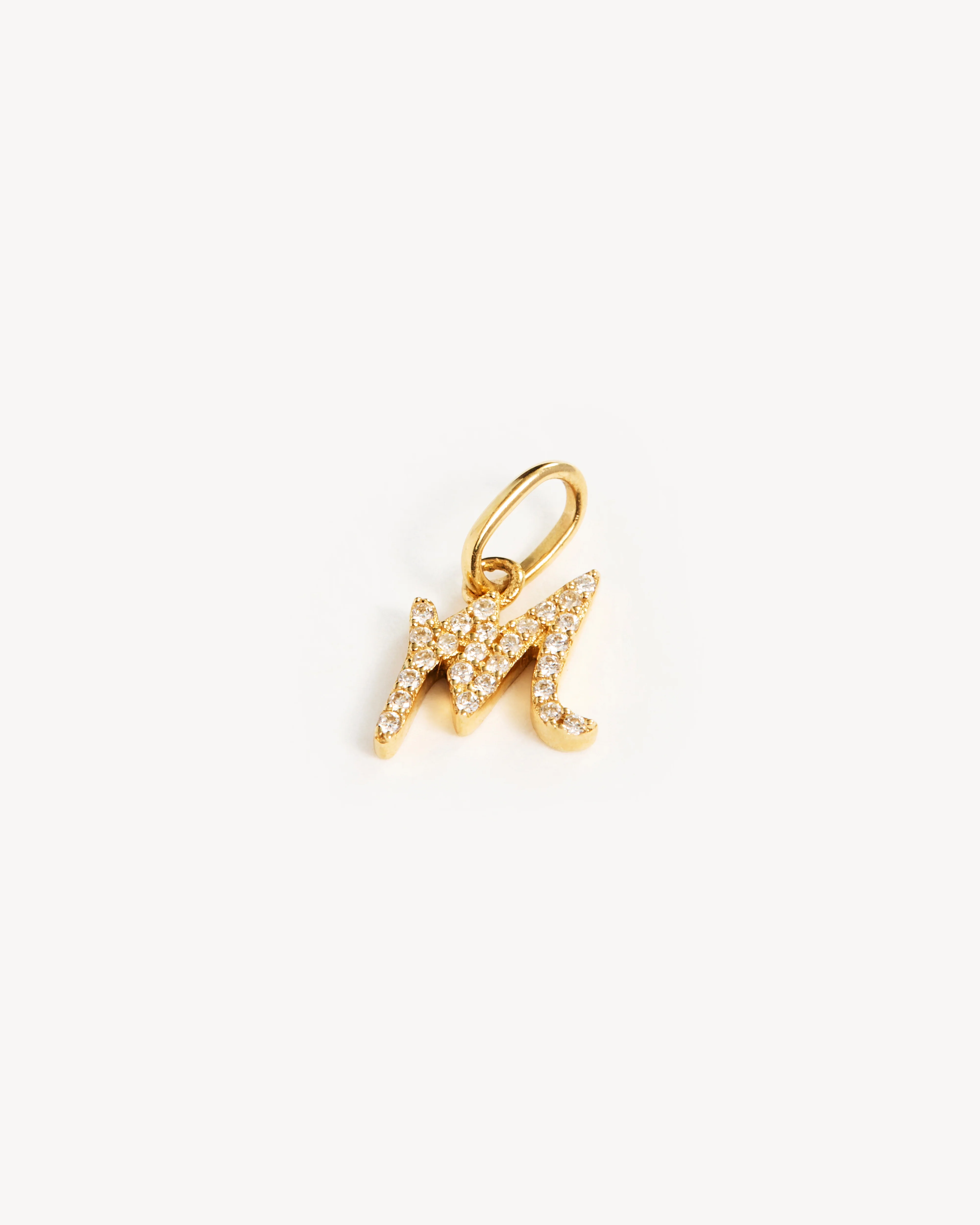14k Solid Gold Forever Love Diamond Letter Necklace Pendant - Image 36