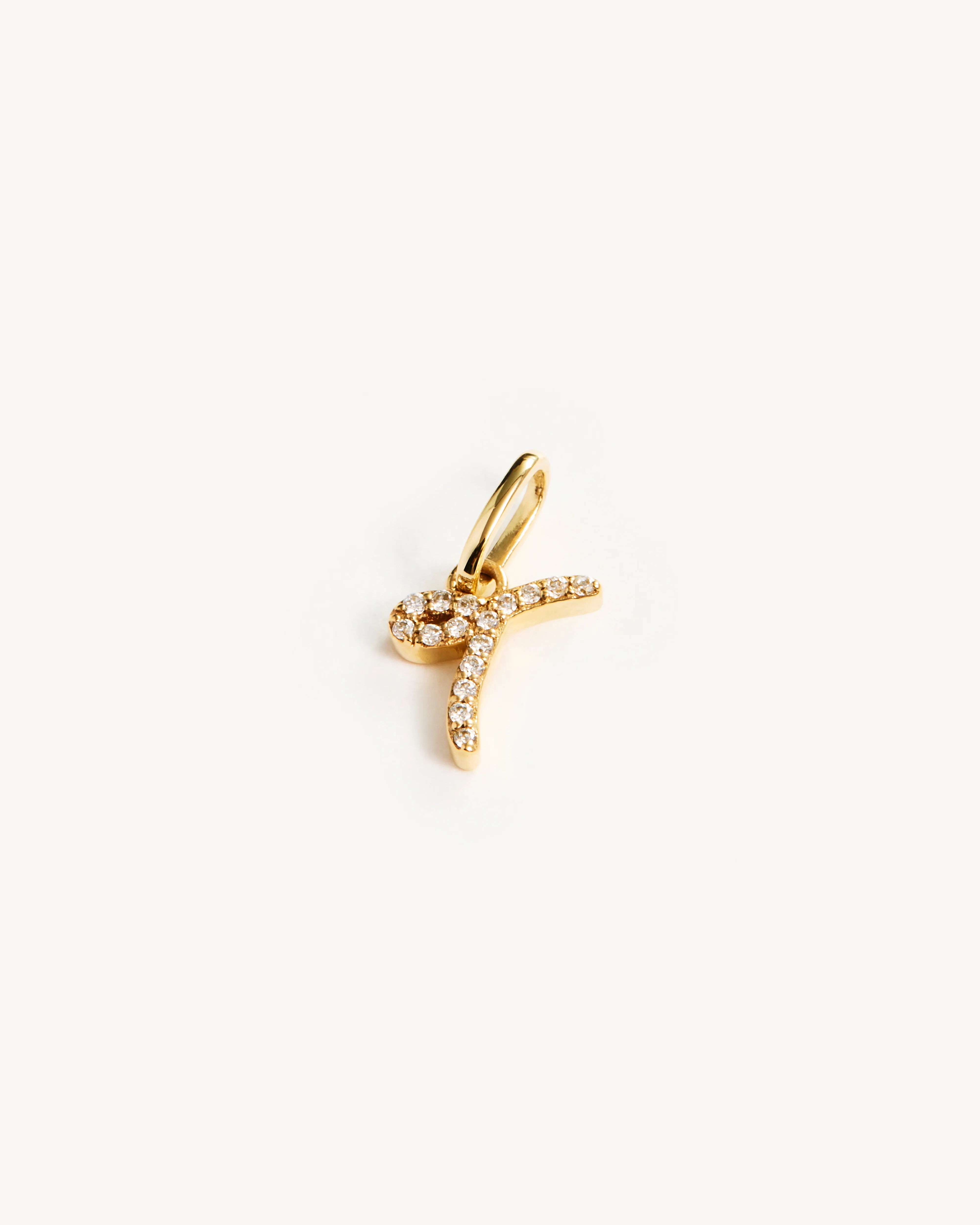 14k Solid Gold Forever Love Diamond Letter Necklace Pendant - Image 55
