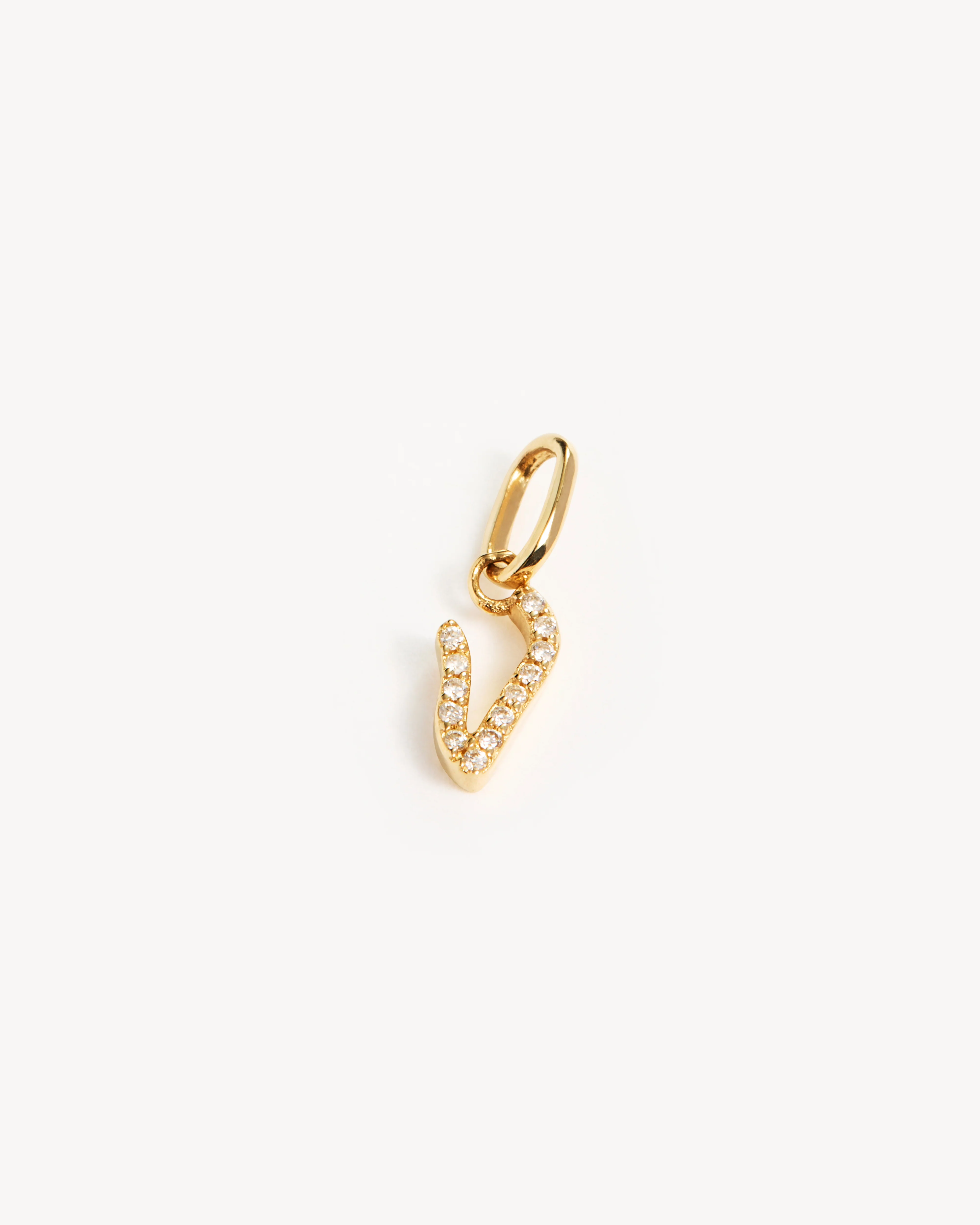 14k Solid Gold Forever Love Diamond Letter Necklace Pendant - Image 60
