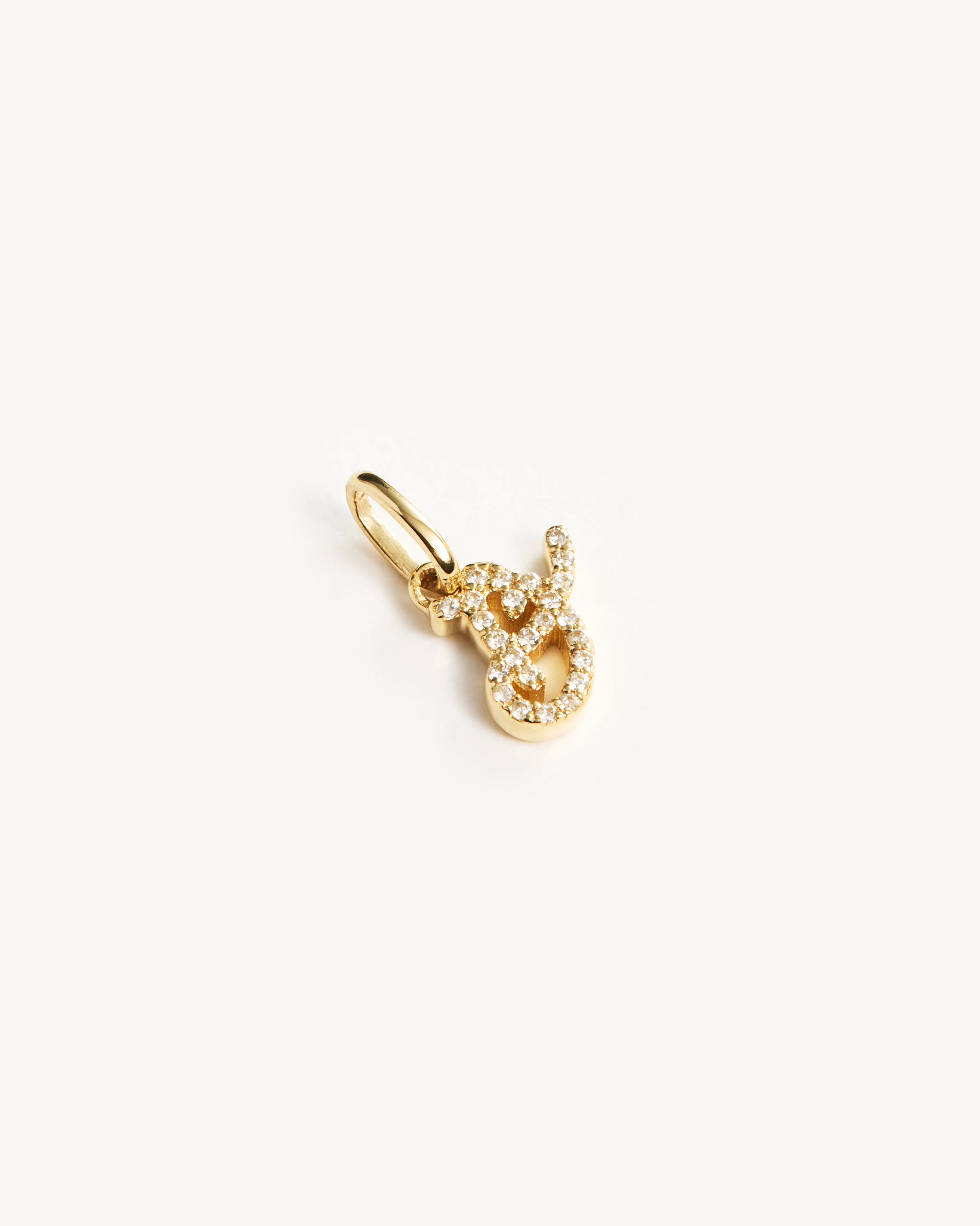 14k Solid Gold Forever Love Diamond Letter Necklace Pendant - Image 7