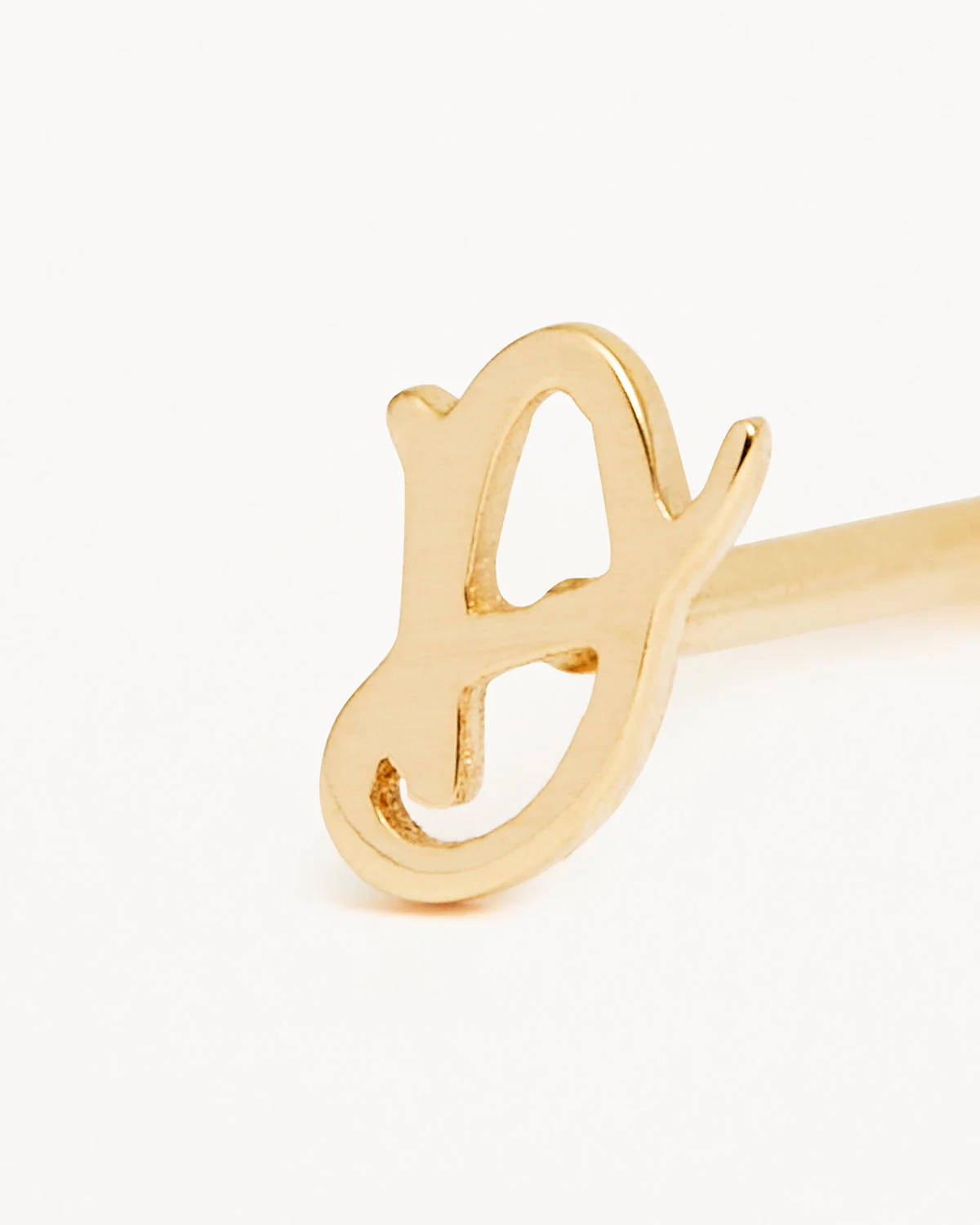 14k Solid Gold Love Letter Earring - Image 17