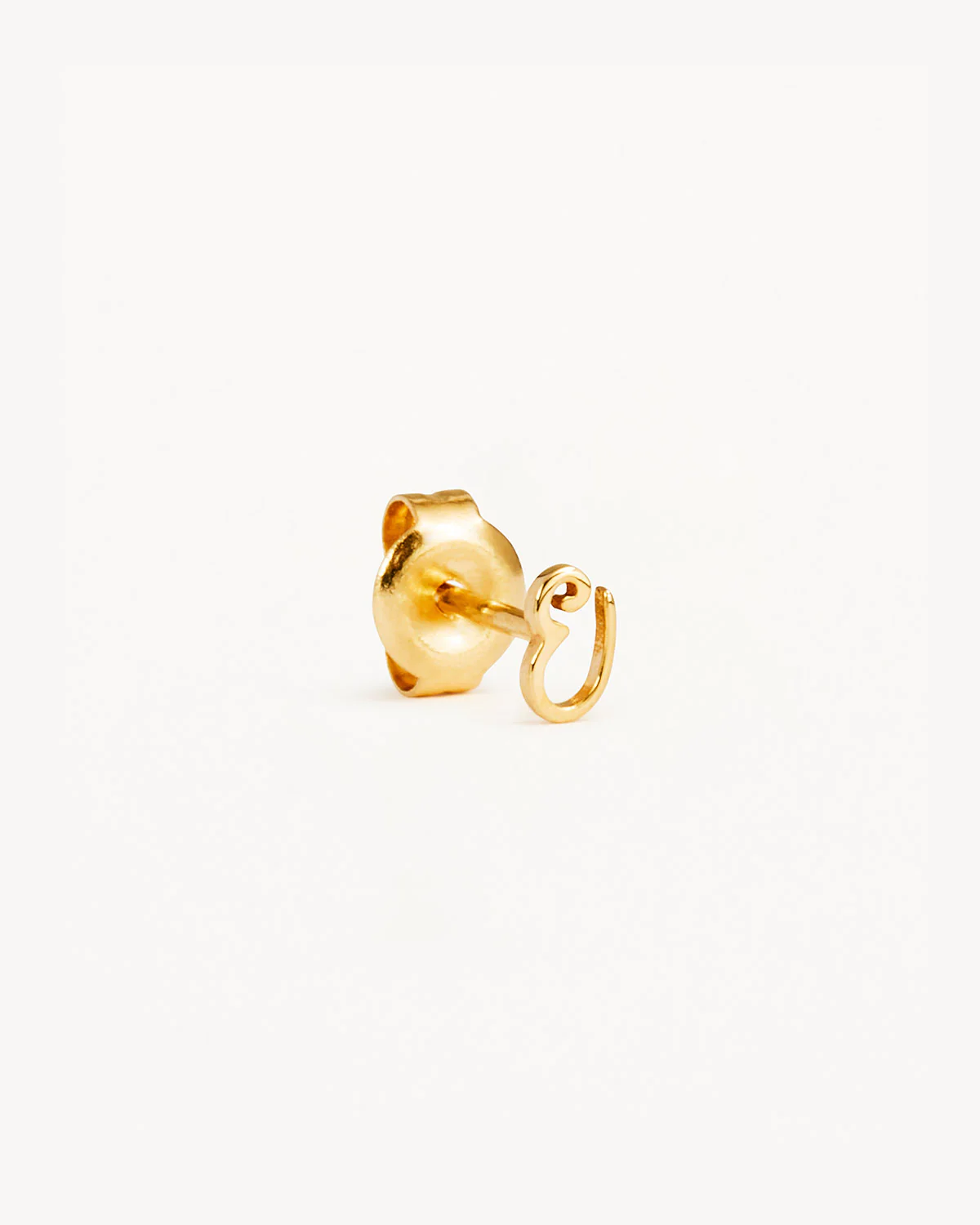 14k Solid Gold Love Letter Earring - Image 18