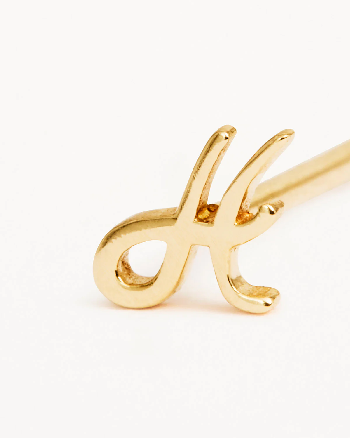 14k Solid Gold Love Letter Earring - Image 26