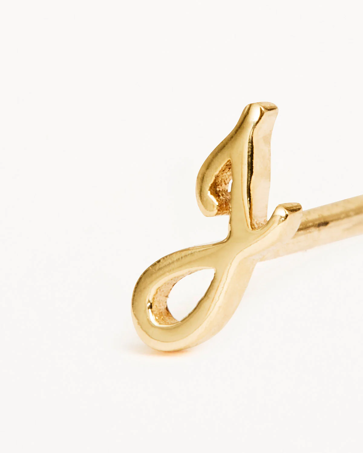 14k Solid Gold Love Letter Earring - Image 32