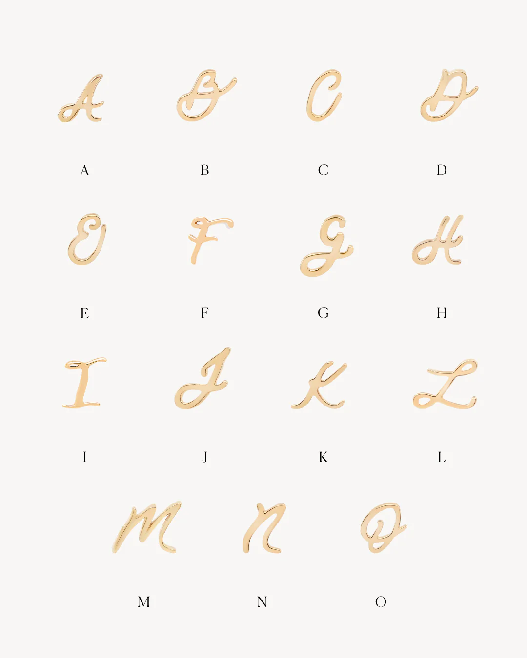 14k Solid Gold Love Letter Earring - Image 5