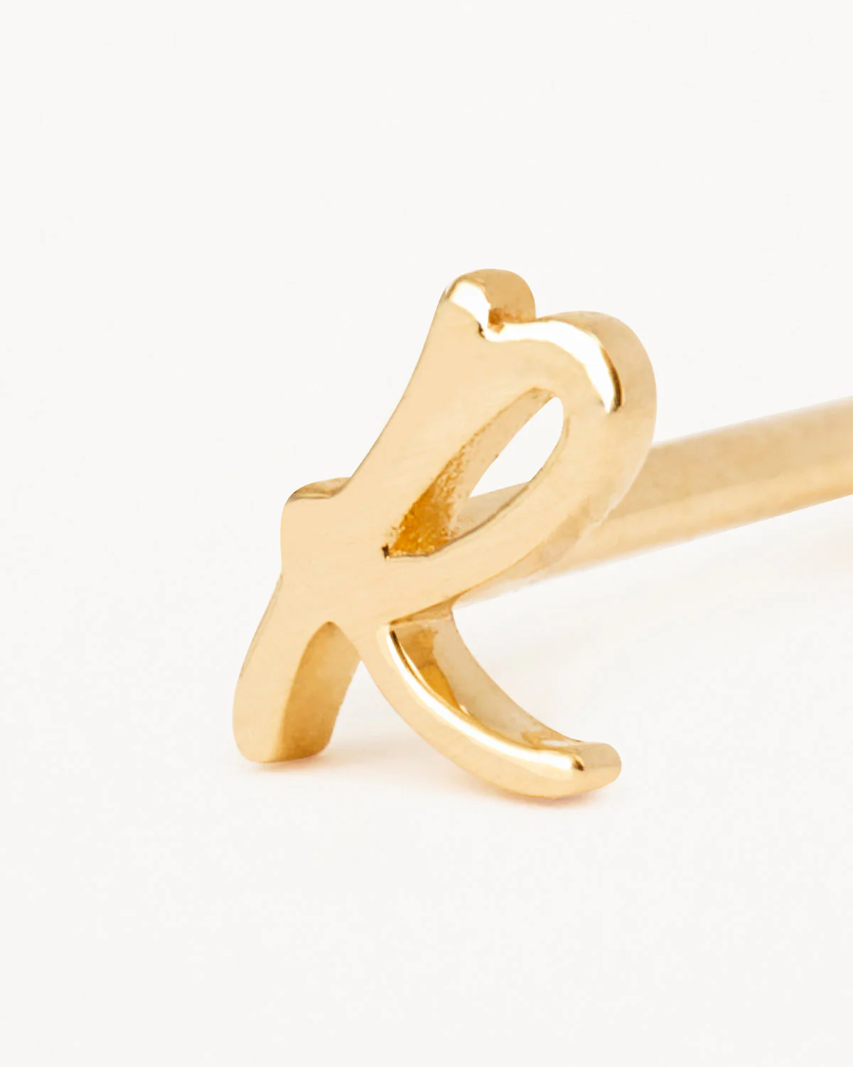 14k Solid Gold Love Letter Earring - Image 56