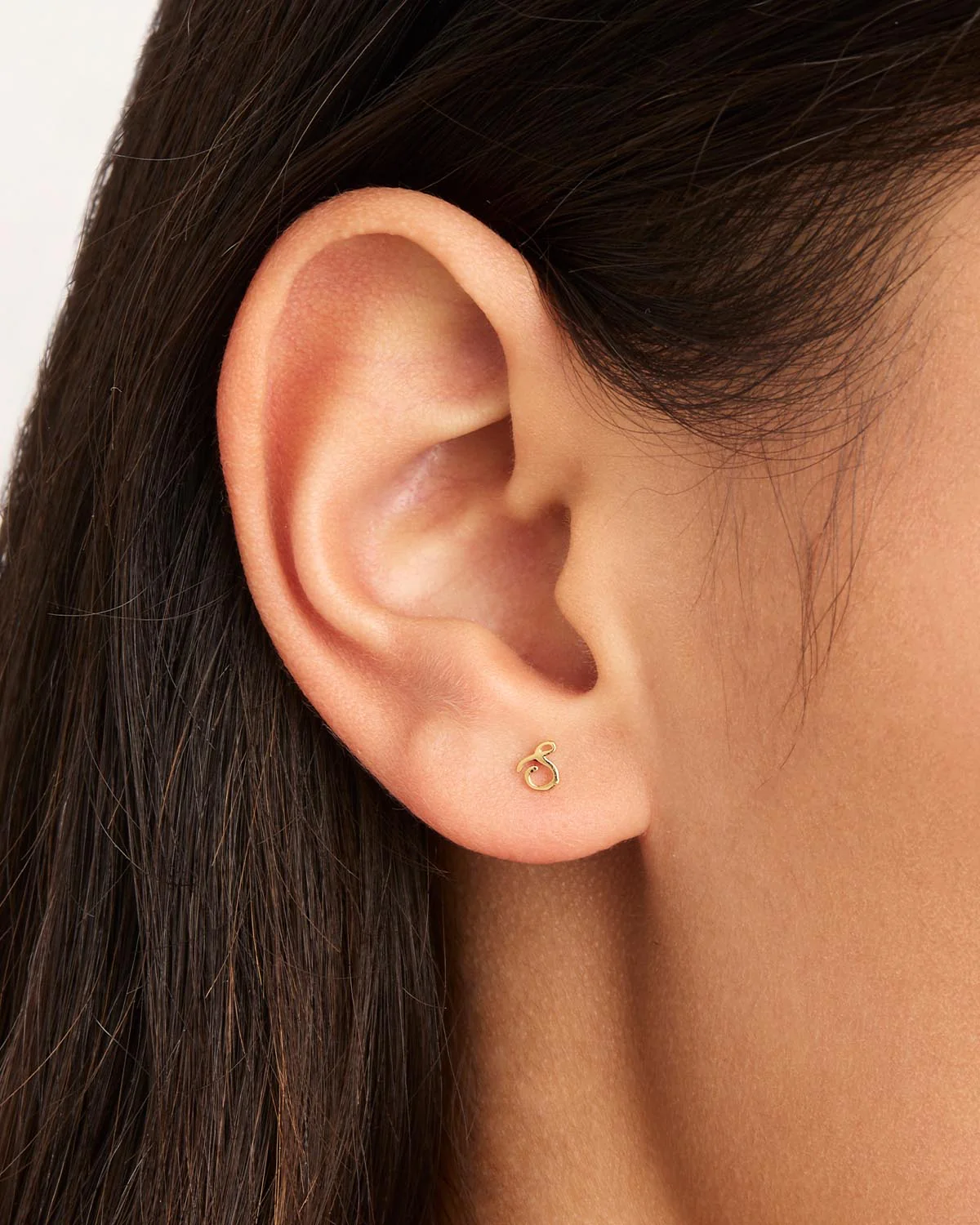 14k Solid Gold Love Letter Earring - Image 58