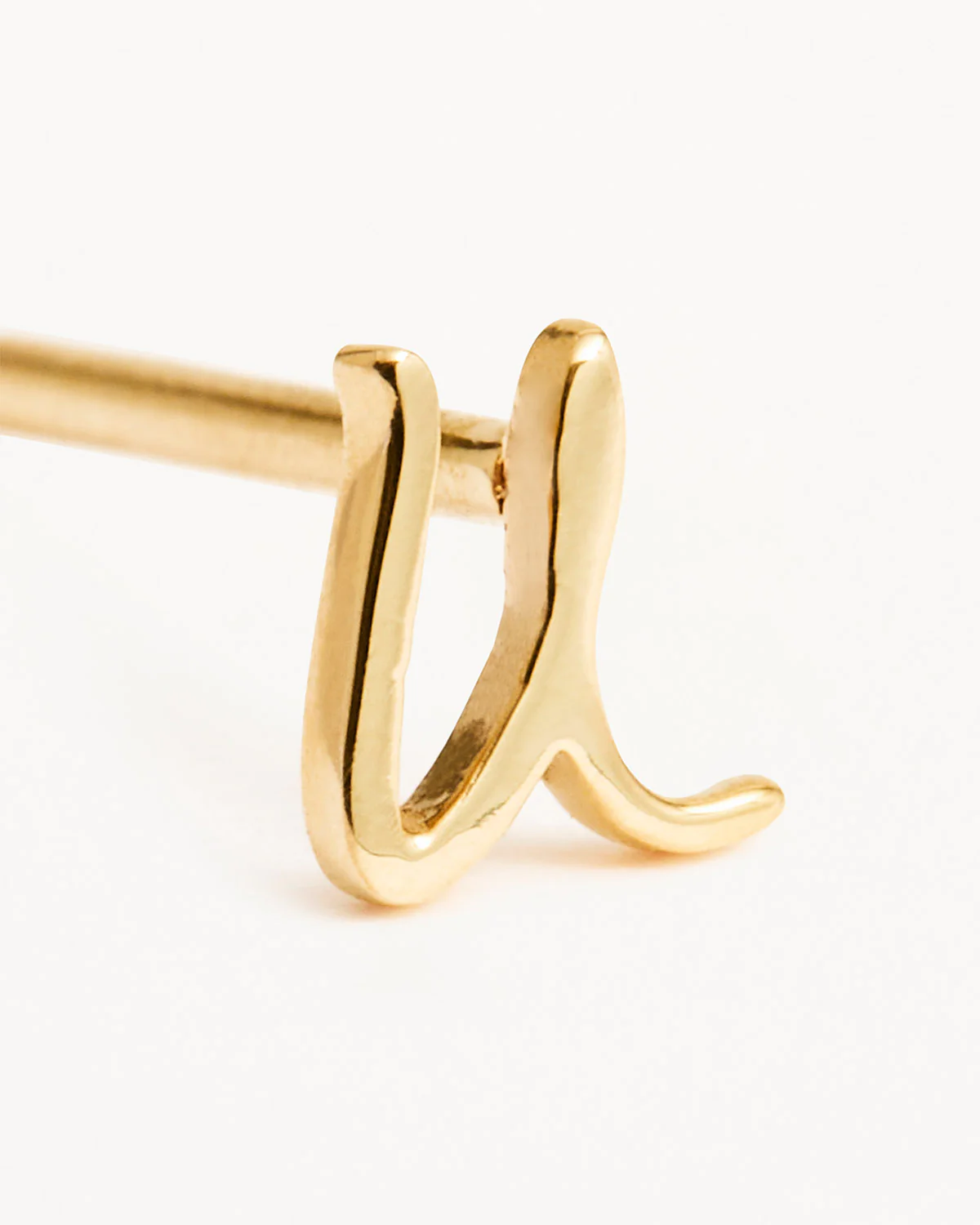 14k Solid Gold Love Letter Earring - Image 65