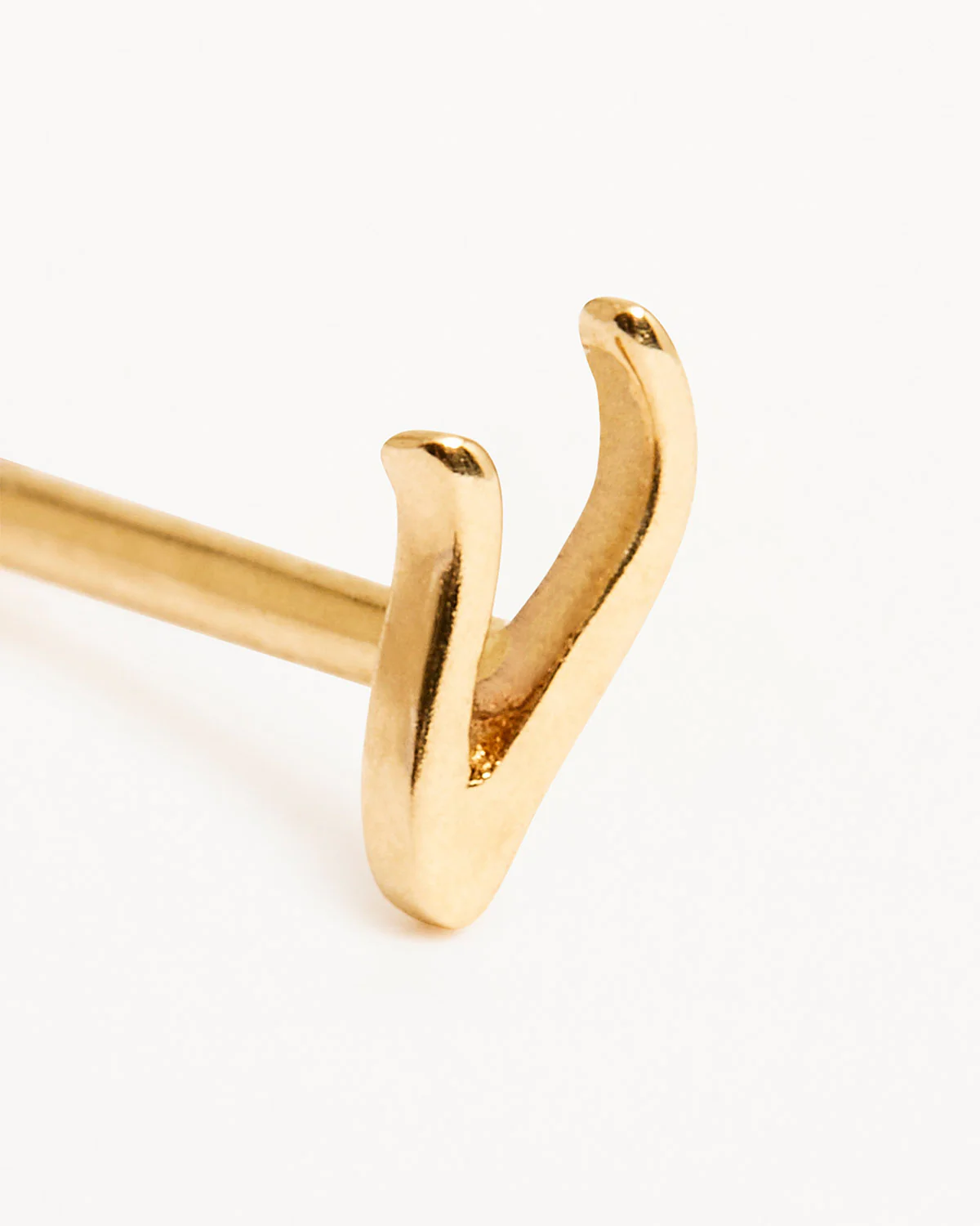 14k Solid Gold Love Letter Earring - Image 68