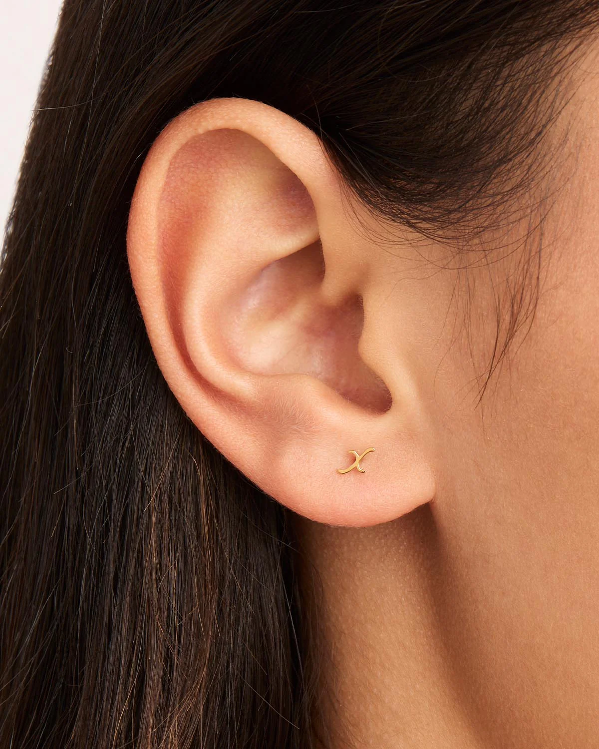 14k Solid Gold Love Letter Earring - Image 73