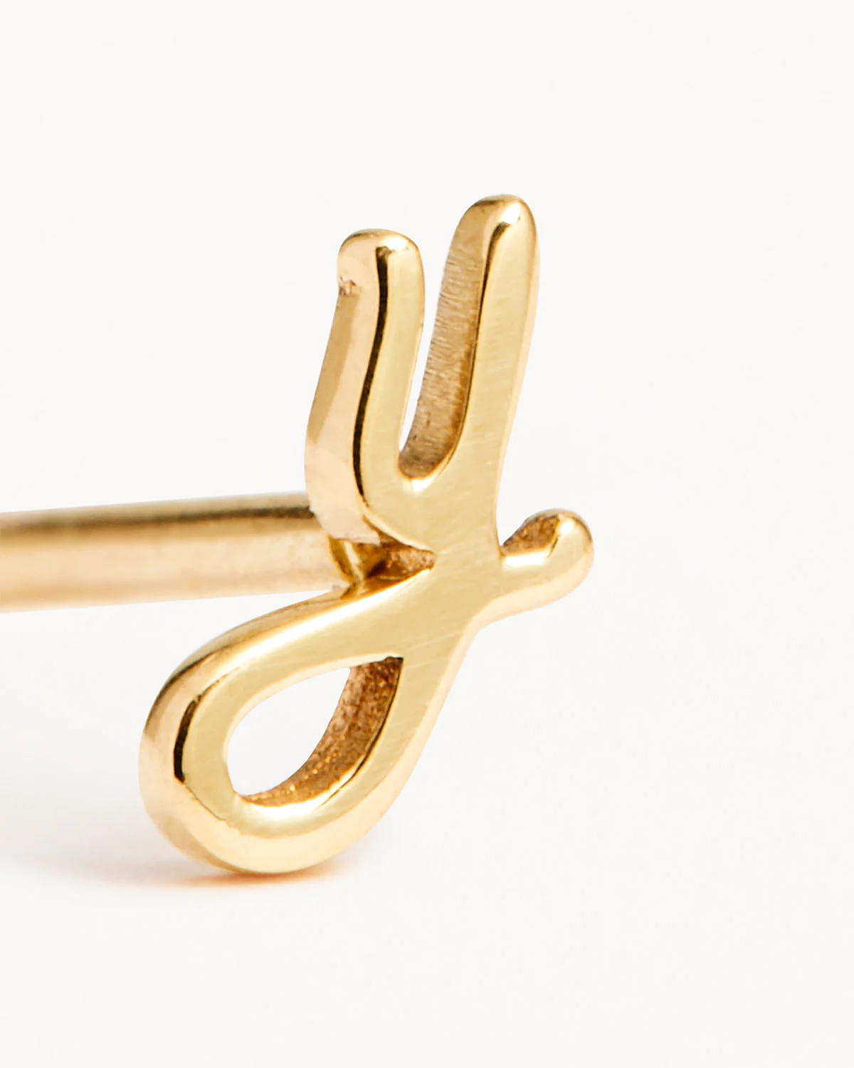 14k Solid Gold Love Letter Earring - Image 77