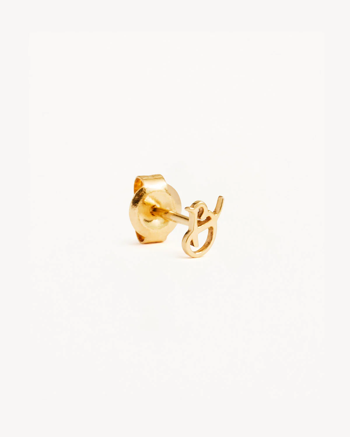 14k Solid Gold Love Letter Earring - Image 9