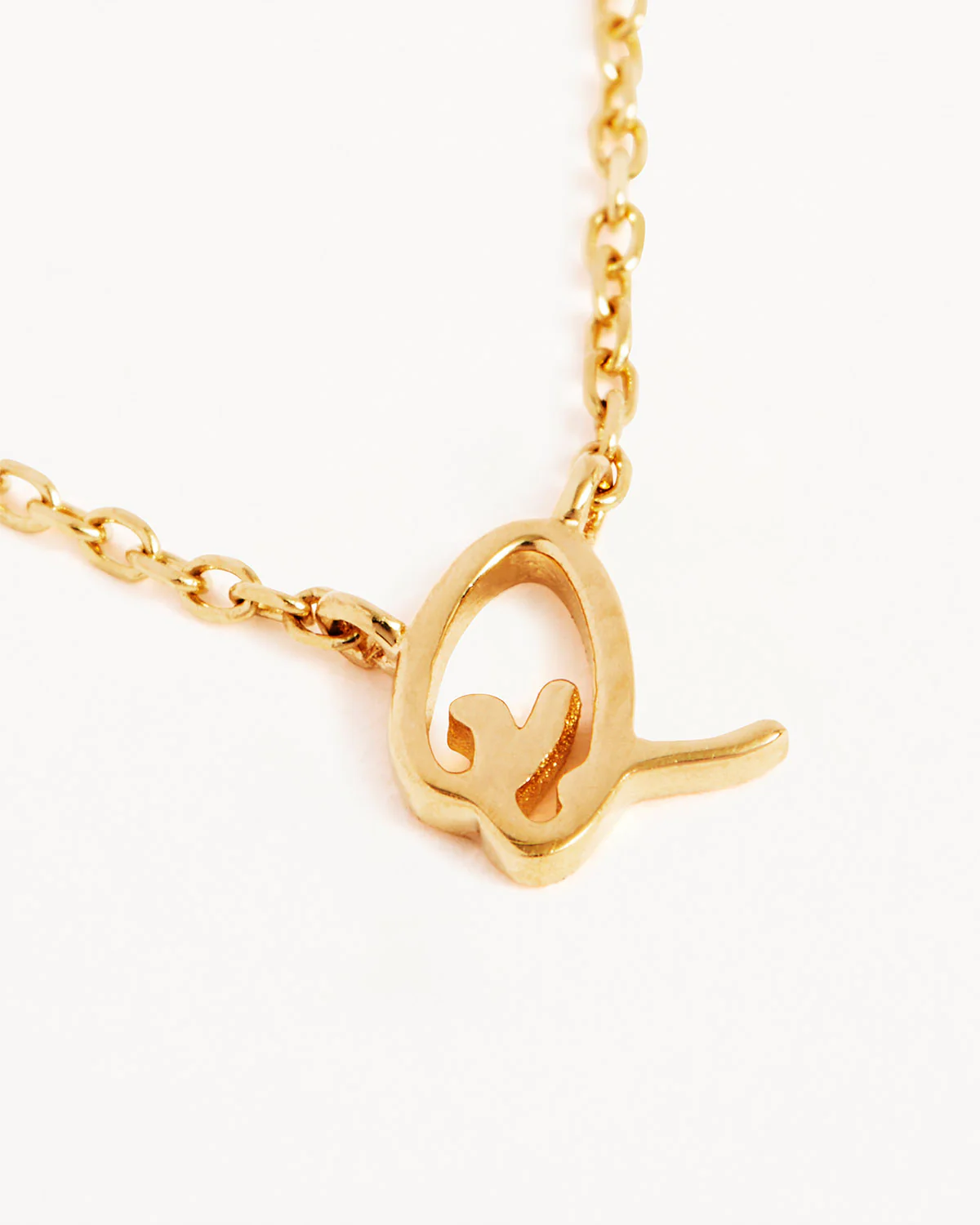 14k Solid Gold Love Letter Necklace - Image 3