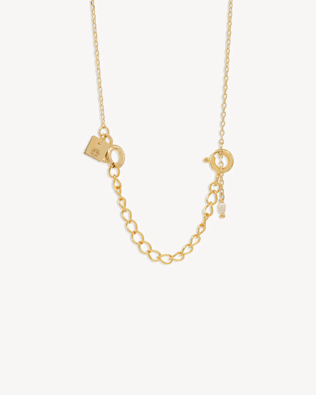 14k Solid Gold Necklace Extender - Image 2