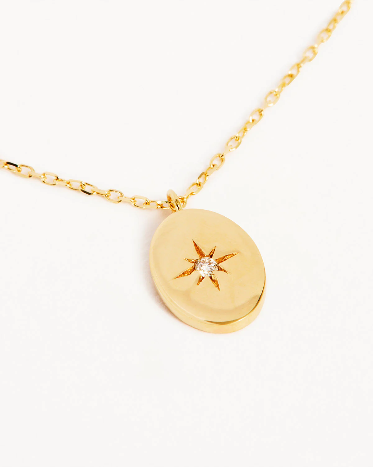 14k Solid Gold Shine Your Light Diamond Necklace - Image 4