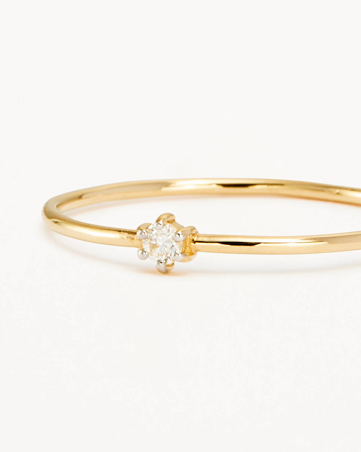 14k Solid Gold Sweet Droplet Diamond Ring - Image 3