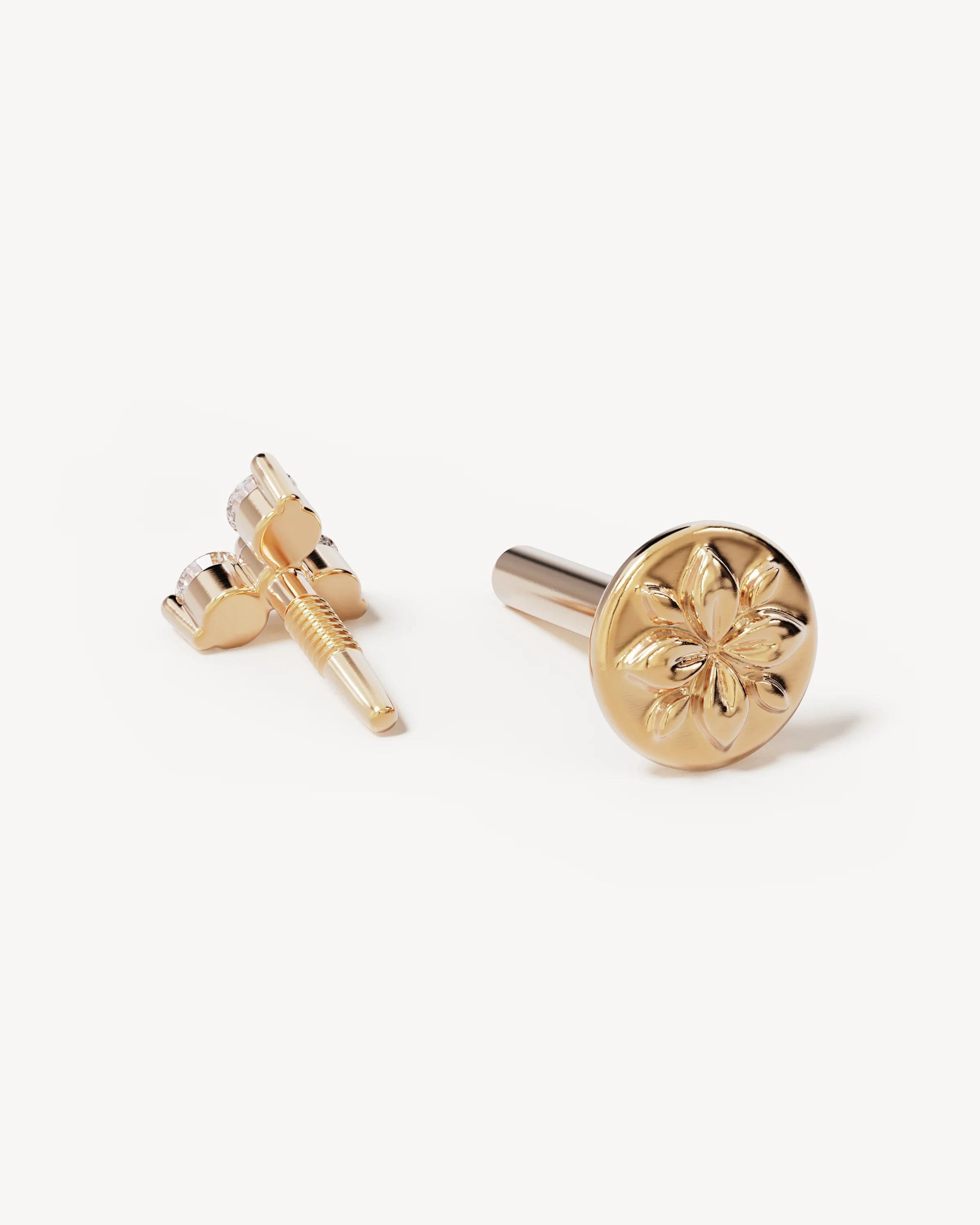 14k Solid Gold Twilight Lab-Grown Diamond Cartilage Earring - Image 3