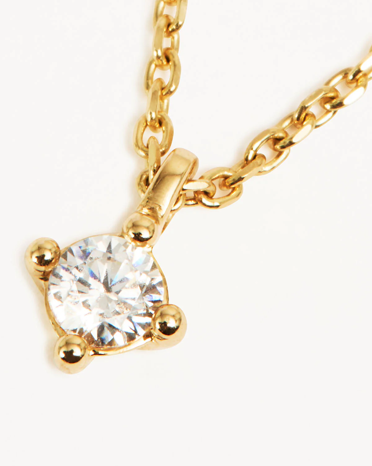 14k Solid Gold Water Drop Diamond Necklace - Image 3
