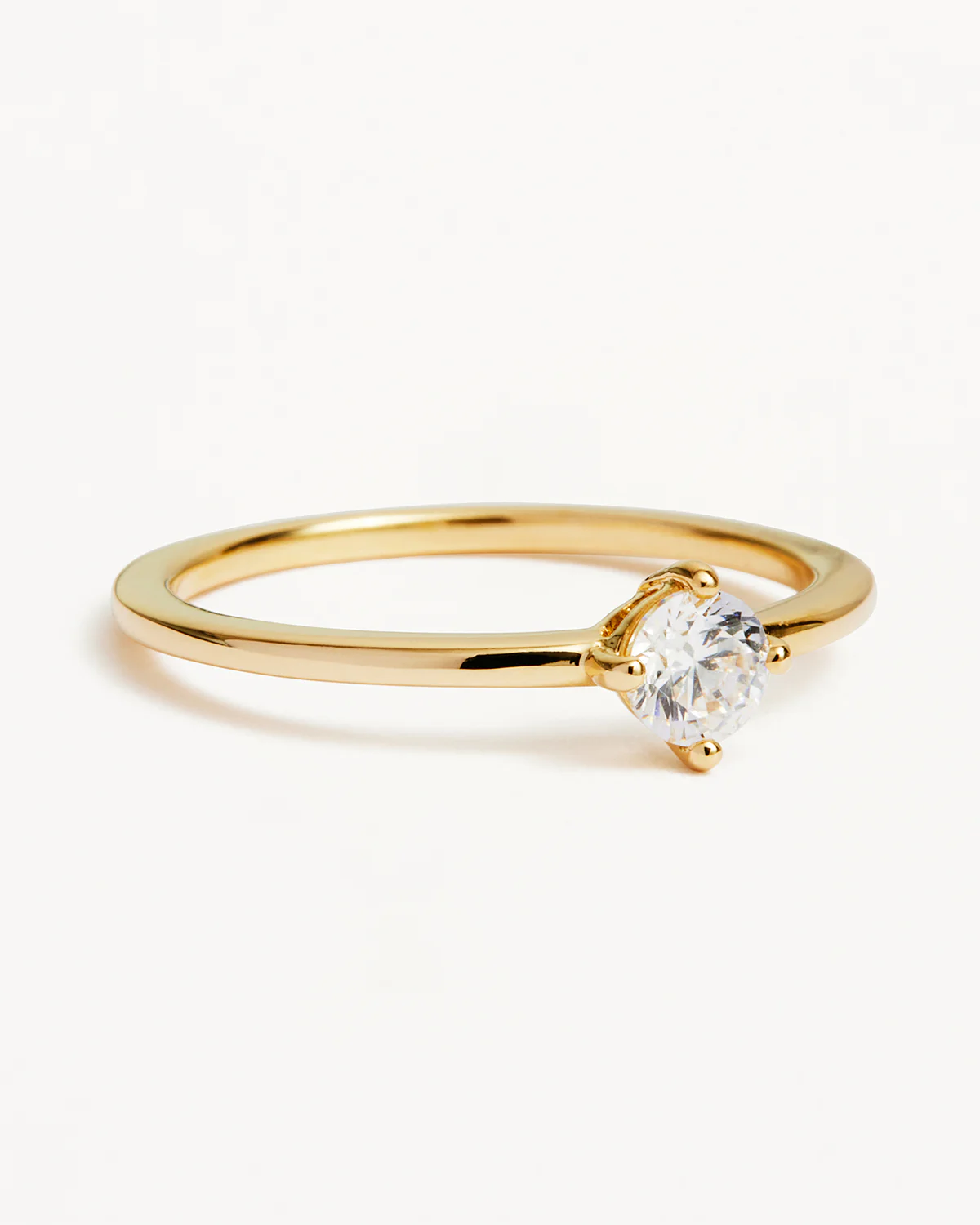 14k Solid Gold Water Drop Lab-Grown Diamond Ring - 4mm - Image 3
