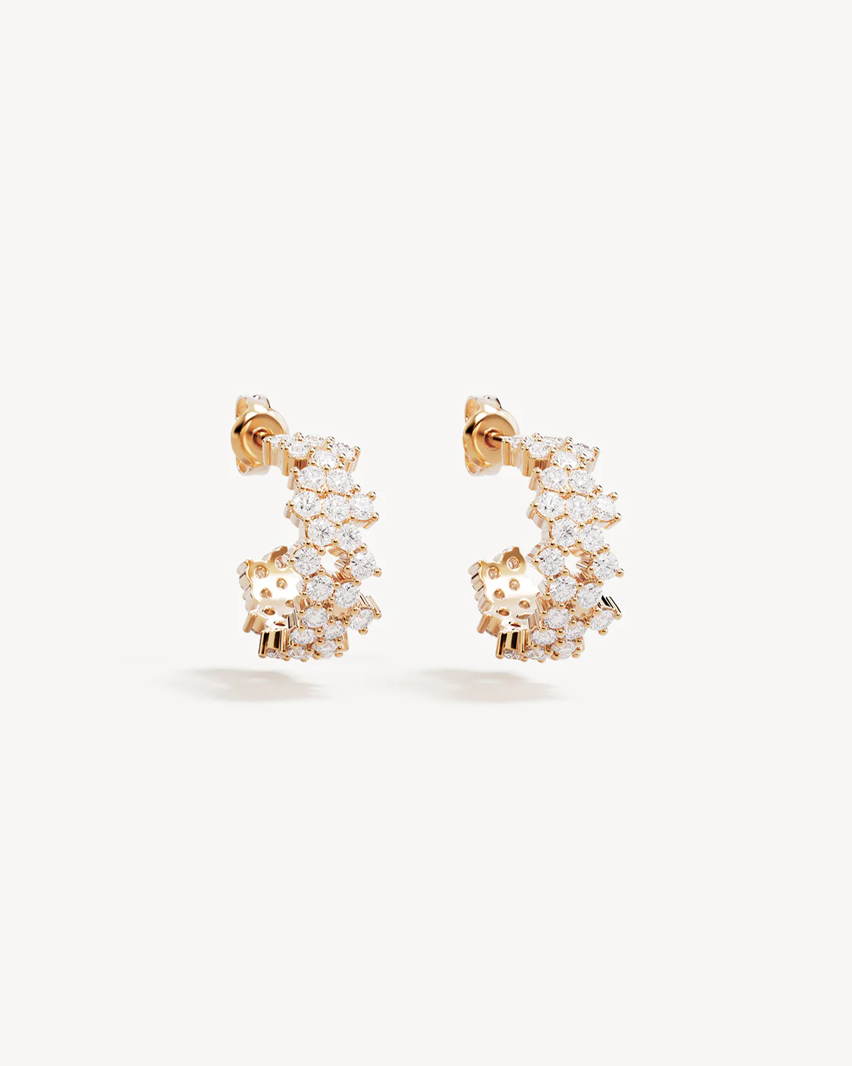 18k Gold Plated Crystal Dust Hoops